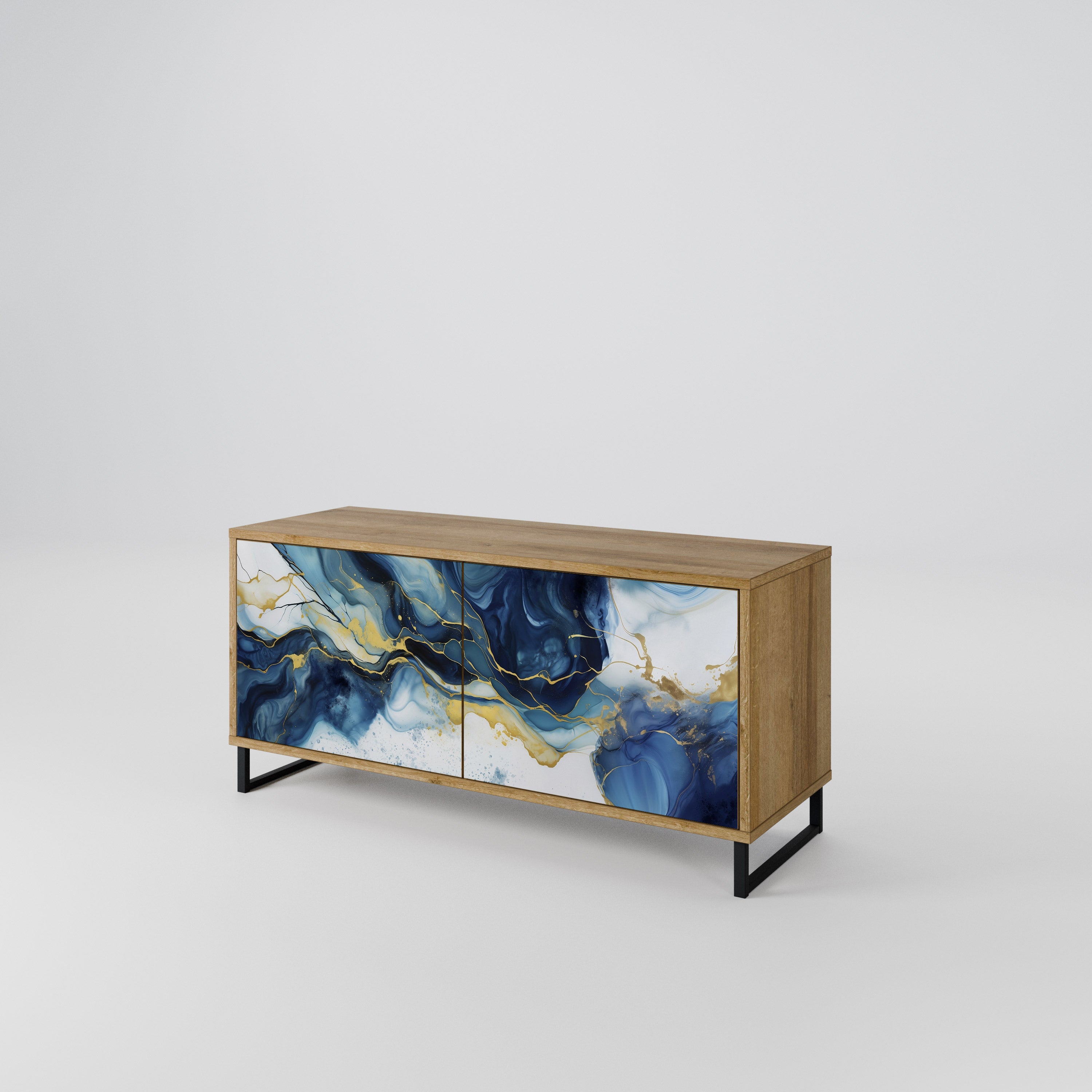 INKY MARBLE Kompaktowa szafka RTV 2-drzwiowa