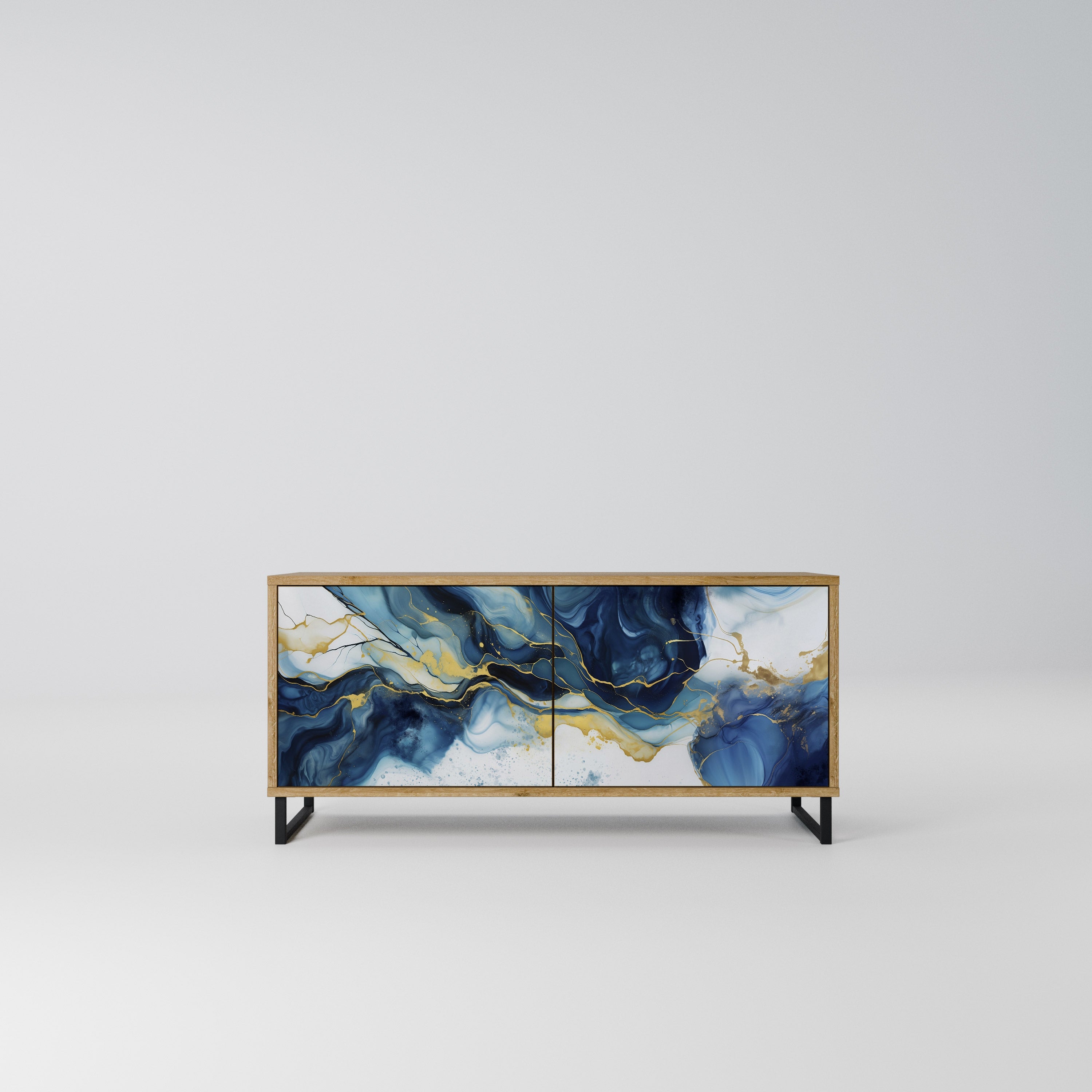 INKY MARBLE Kompaktowa szafka RTV 2-drzwiowa