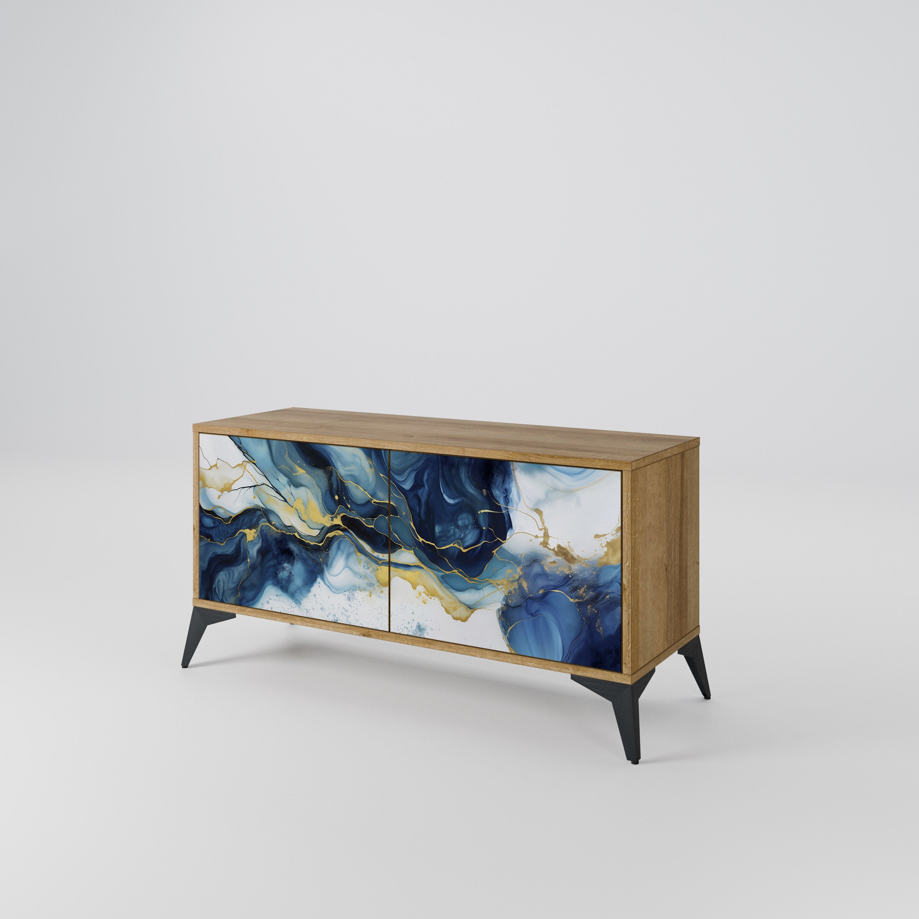 INKY MARBLE Kompaktowa szafka RTV 2-drzwiowa