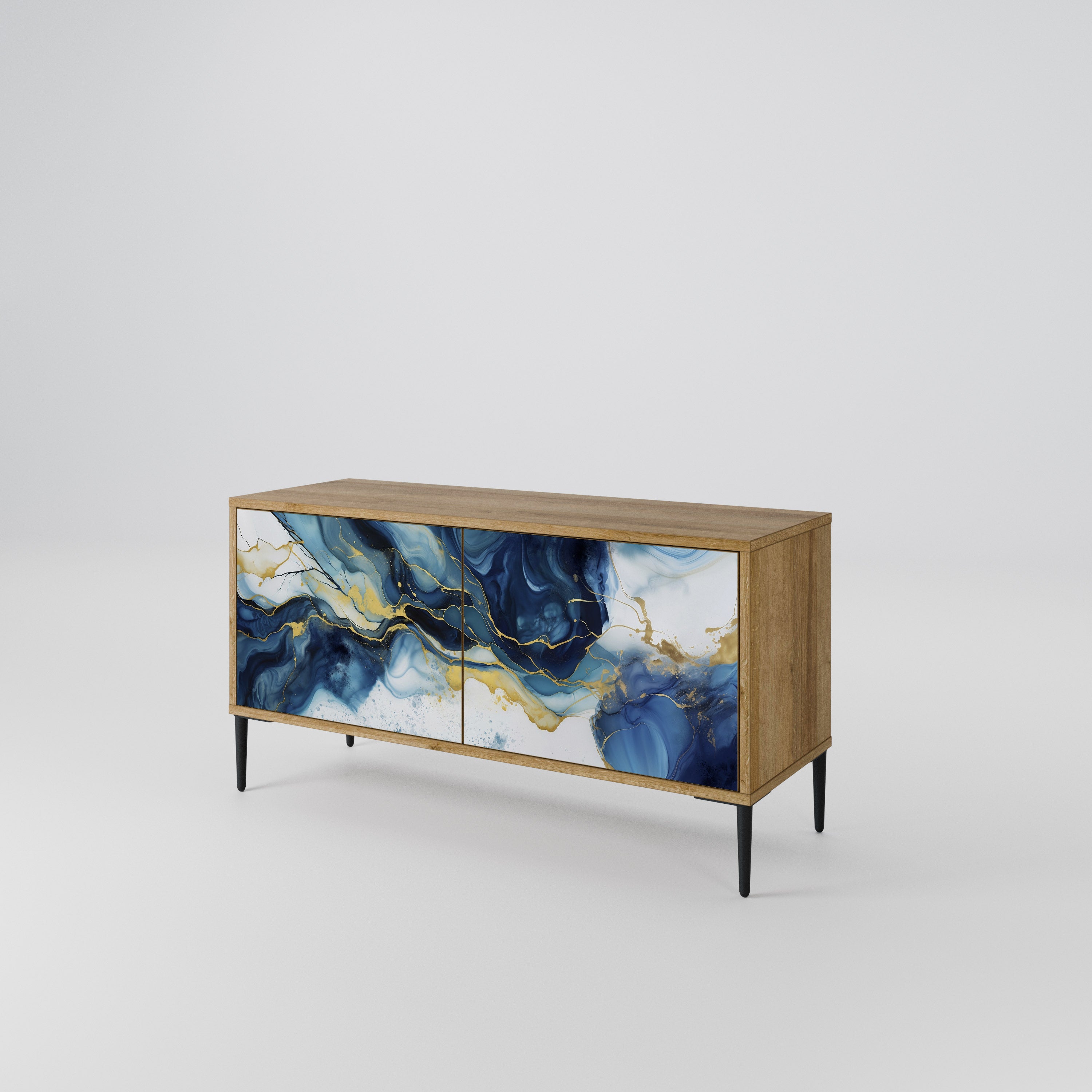 INKY MARBLE Kompaktowa szafka RTV 2-drzwiowa