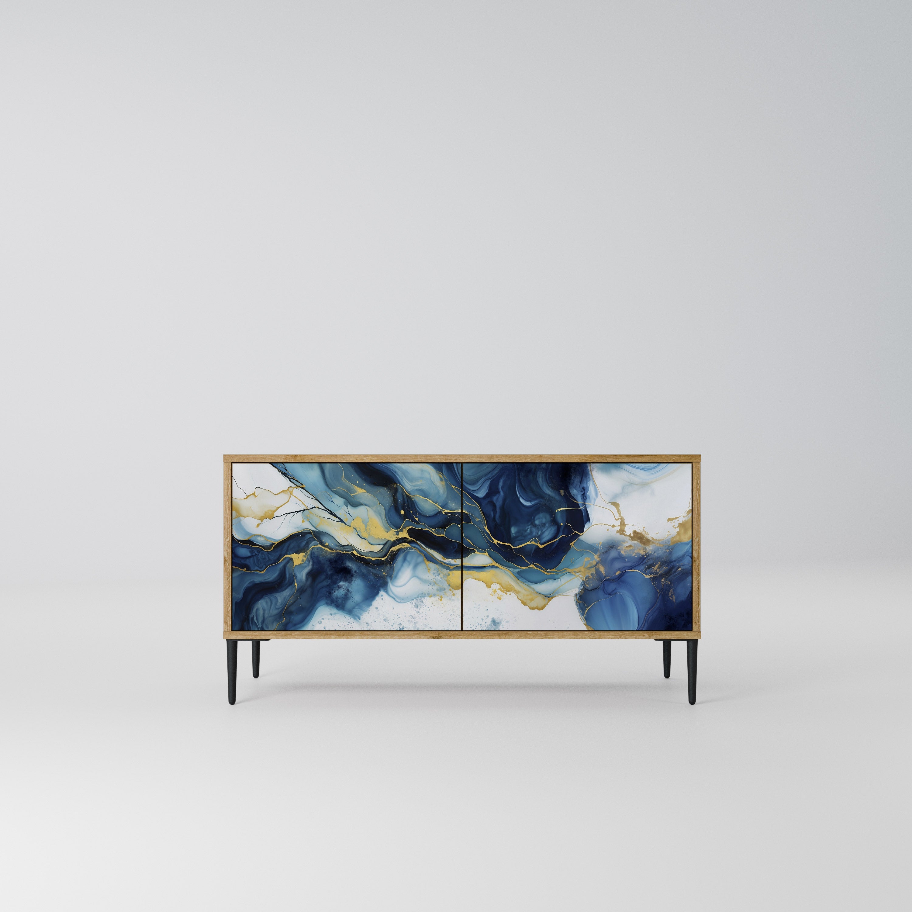 INKY MARBLE Kompaktowa szafka RTV 2-drzwiowa