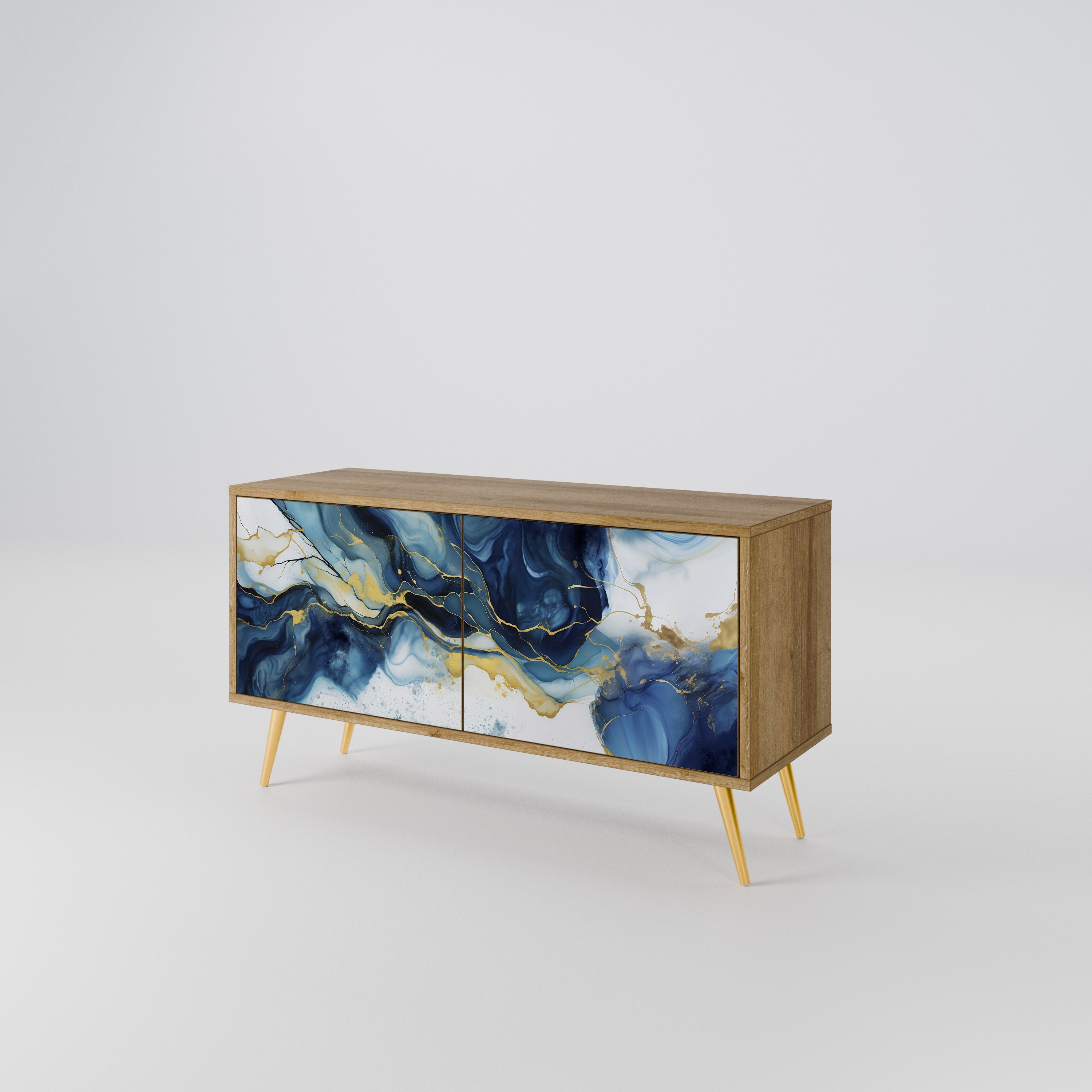 INKY MARBLE Kompaktowa szafka RTV 2-drzwiowa