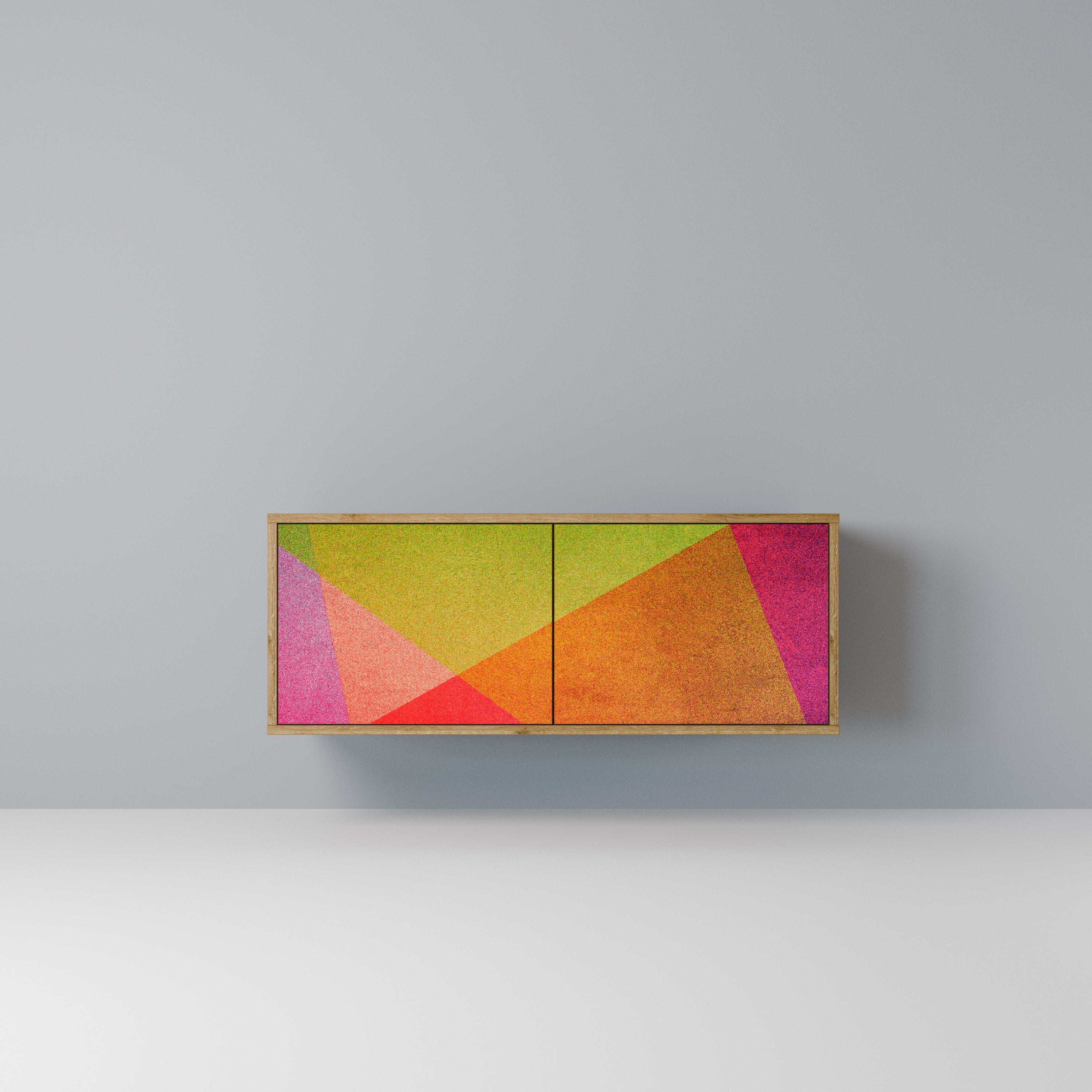 VIVID GEOMETRY Kompaktowa szafka RTV 2-drzwiowa