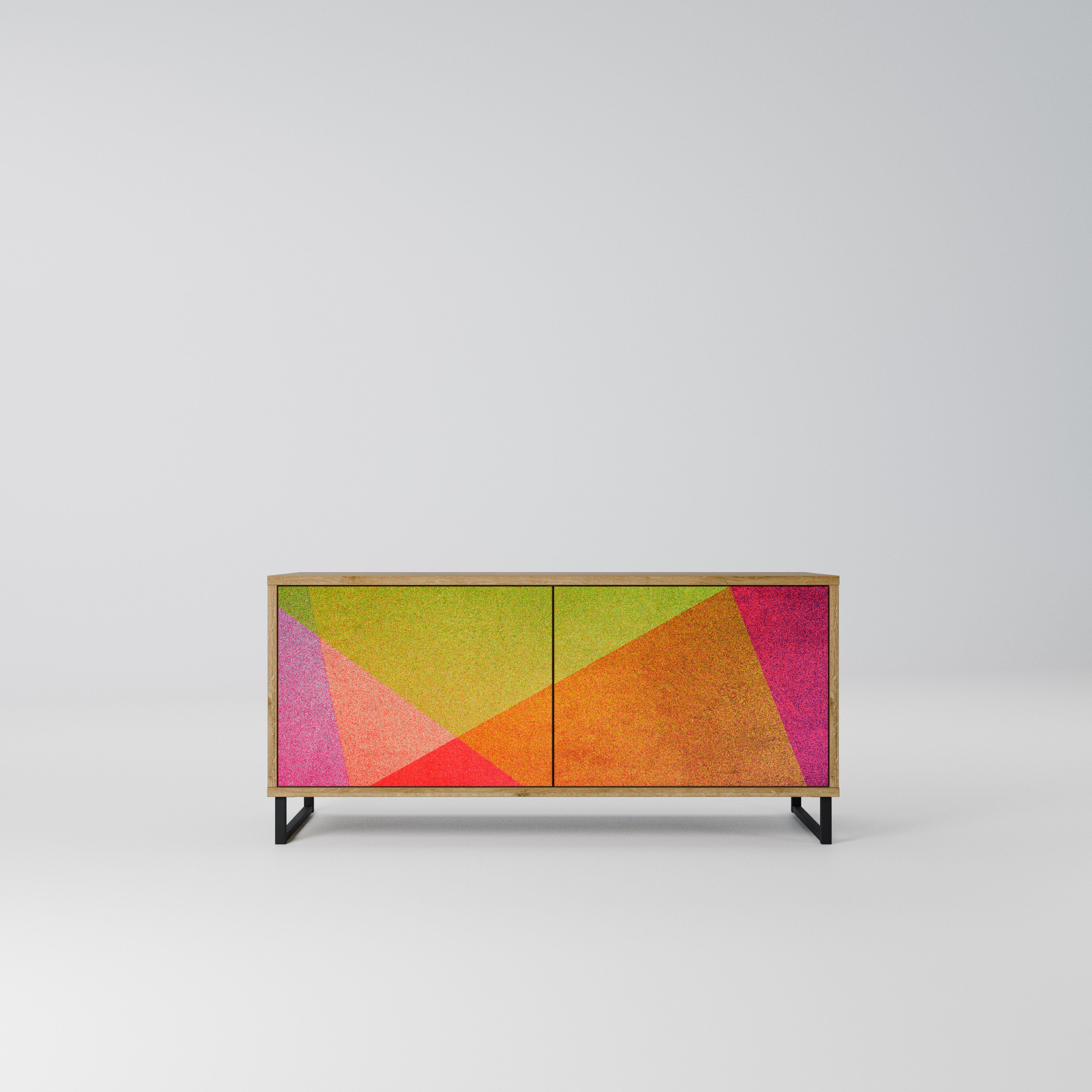 VIVID GEOMETRY Kompaktowa szafka RTV 2-drzwiowa