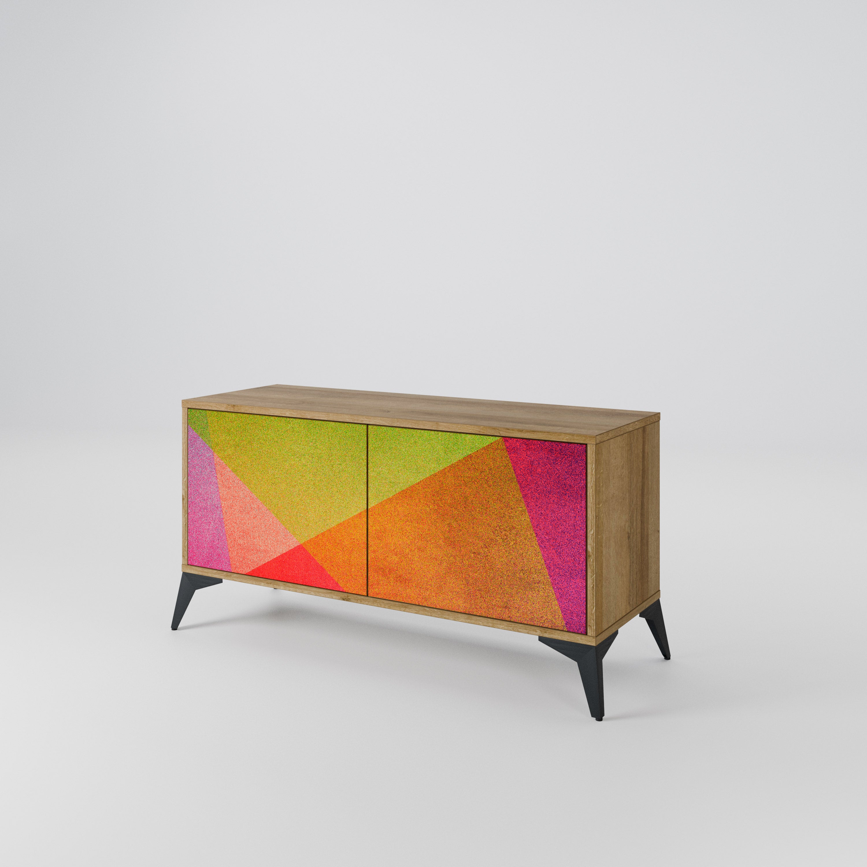 VIVID GEOMETRY Kompaktowa szafka RTV 2-drzwiowa