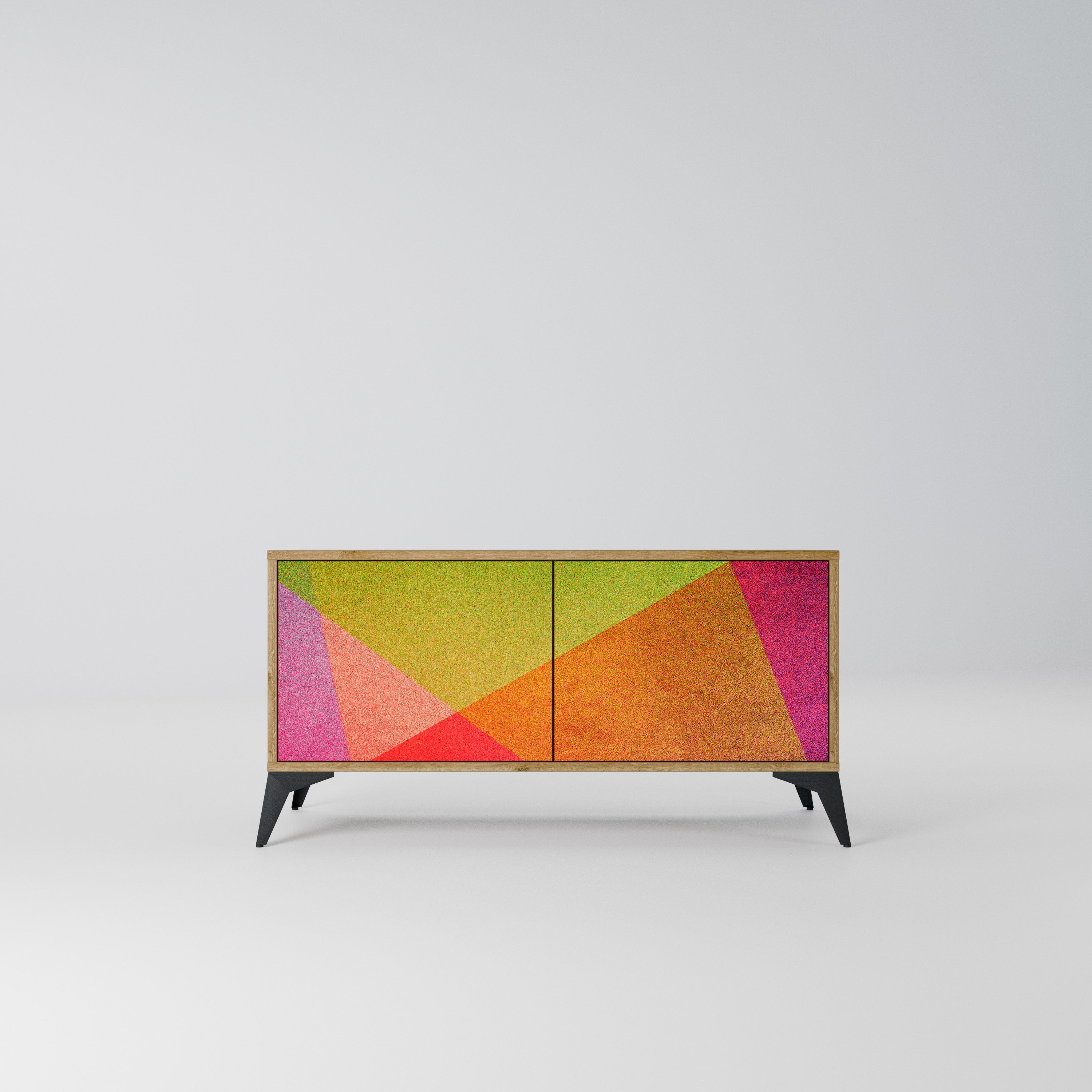 VIVID GEOMETRY Kompaktowa szafka RTV 2-drzwiowa