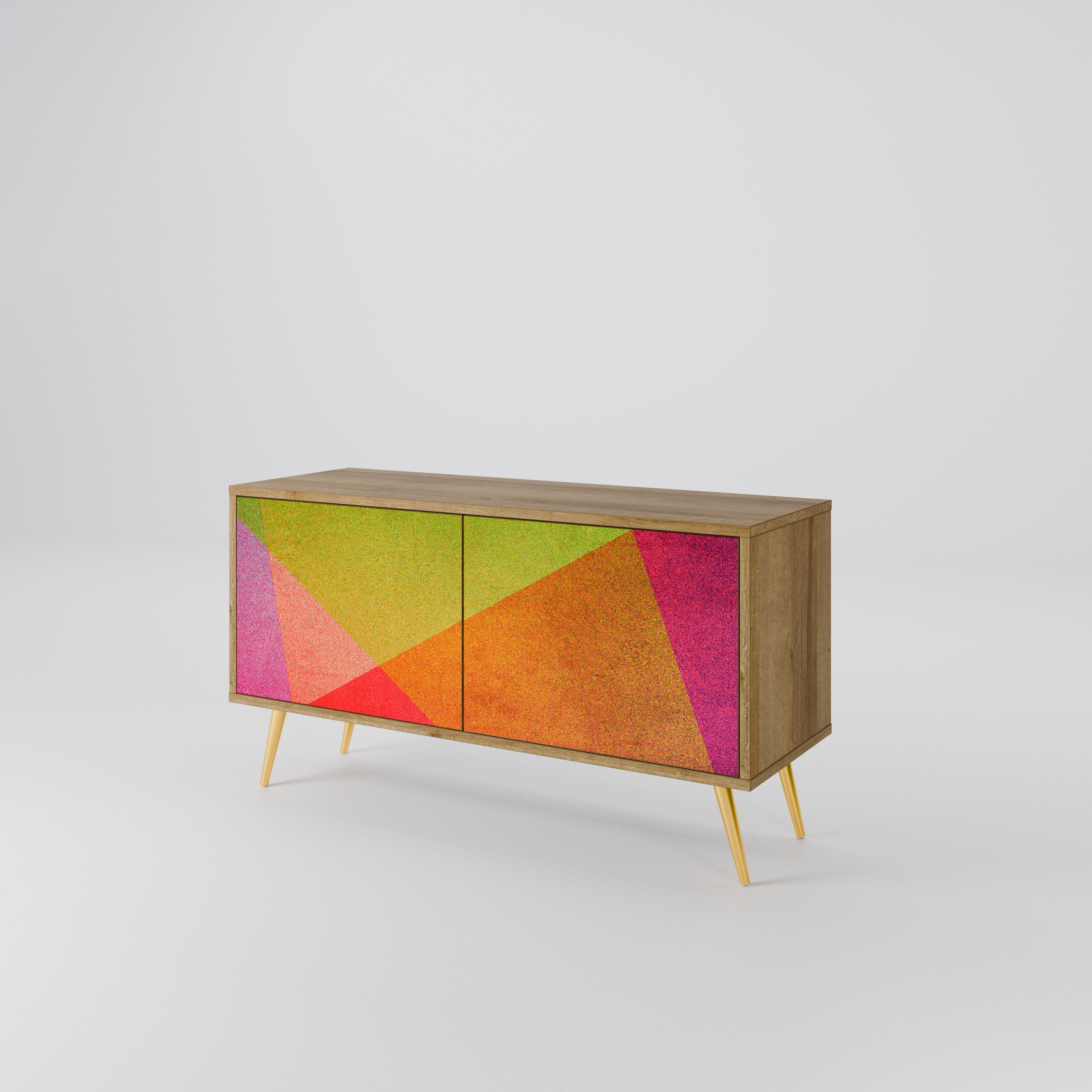 VIVID GEOMETRY Kompaktowa szafka RTV 2-drzwiowa