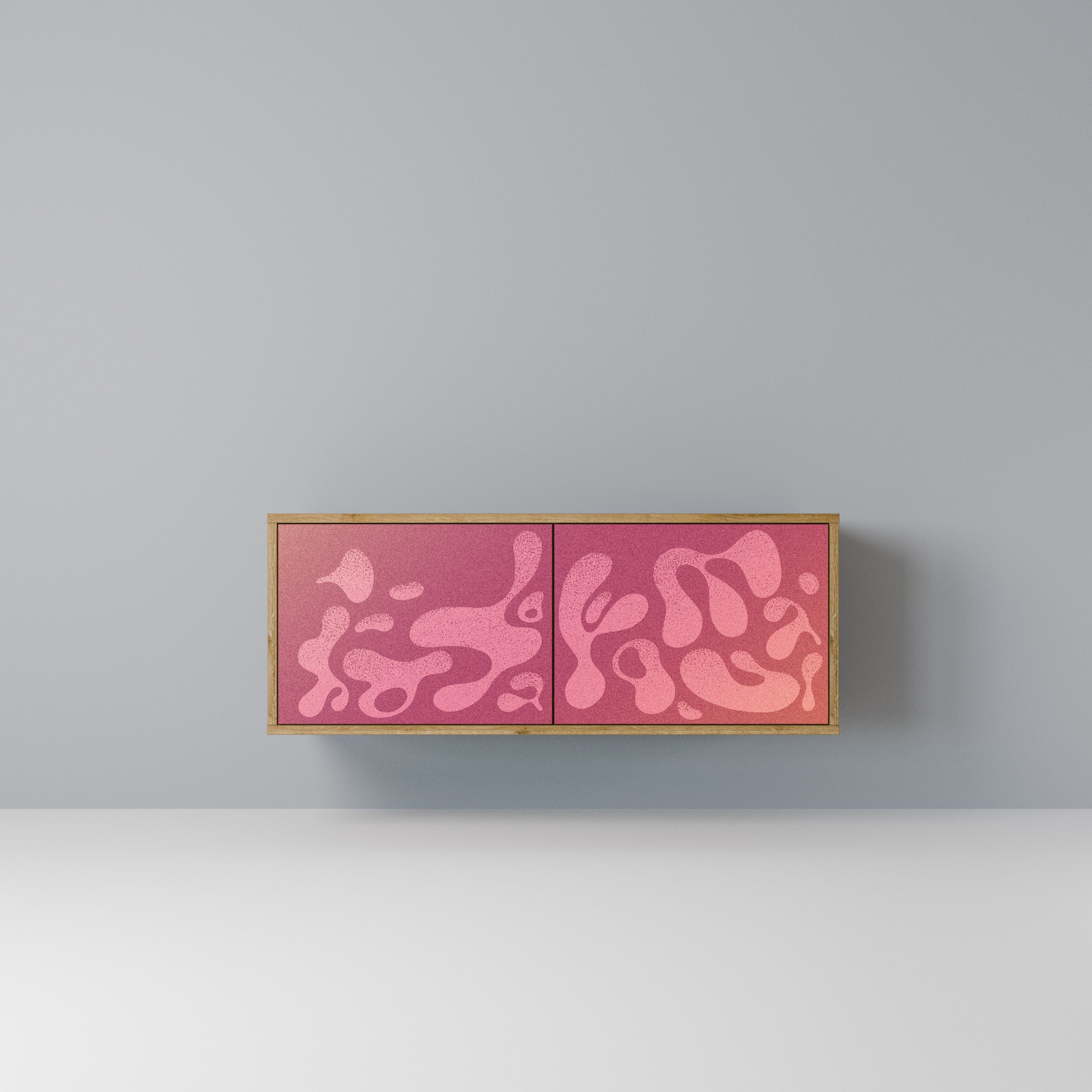IRREGULAR PINK Kompaktowa szafka RTV 2-drzwiowa