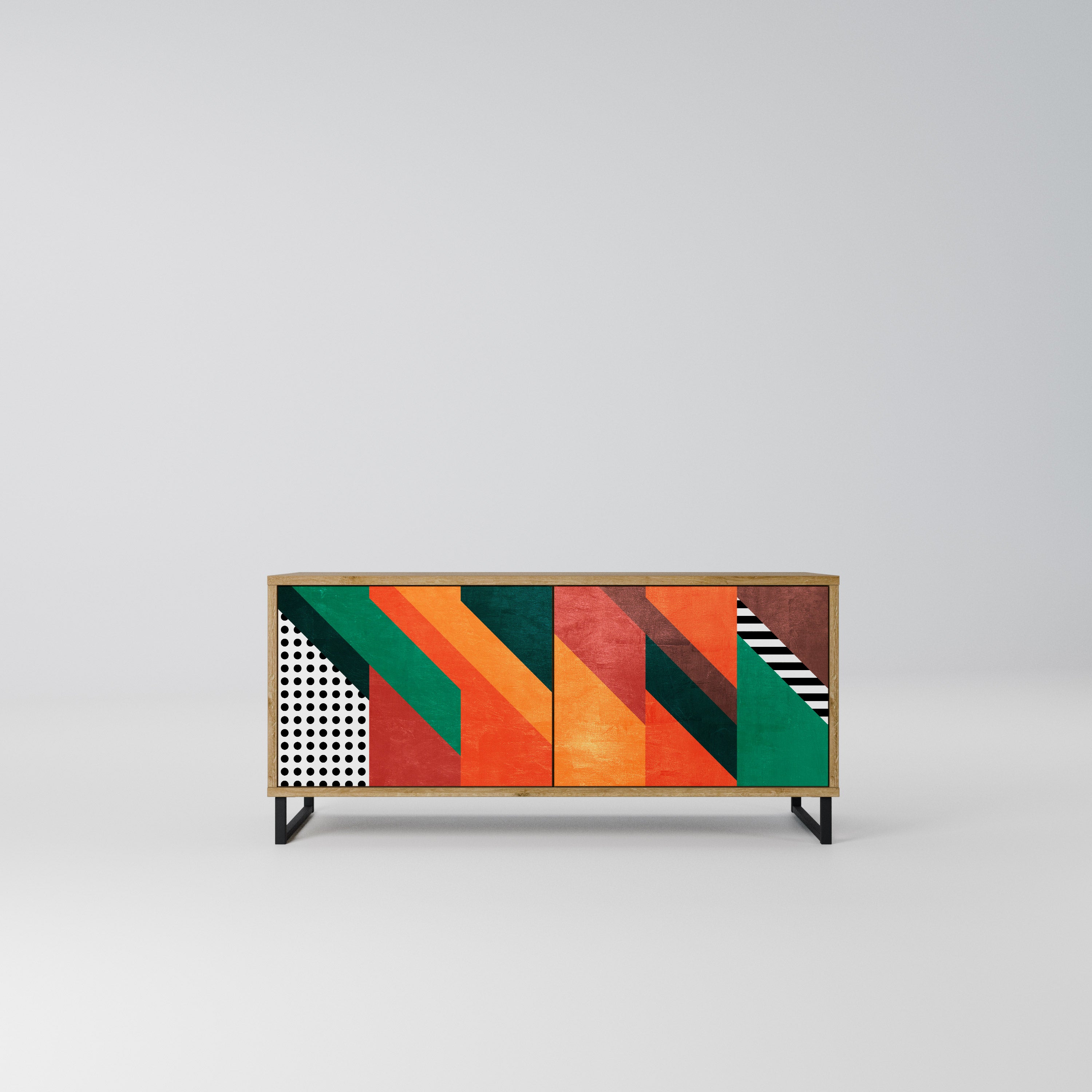MAKESHIFT ARTISTRY Kompaktowa szafka RTV 2-drzwiowa