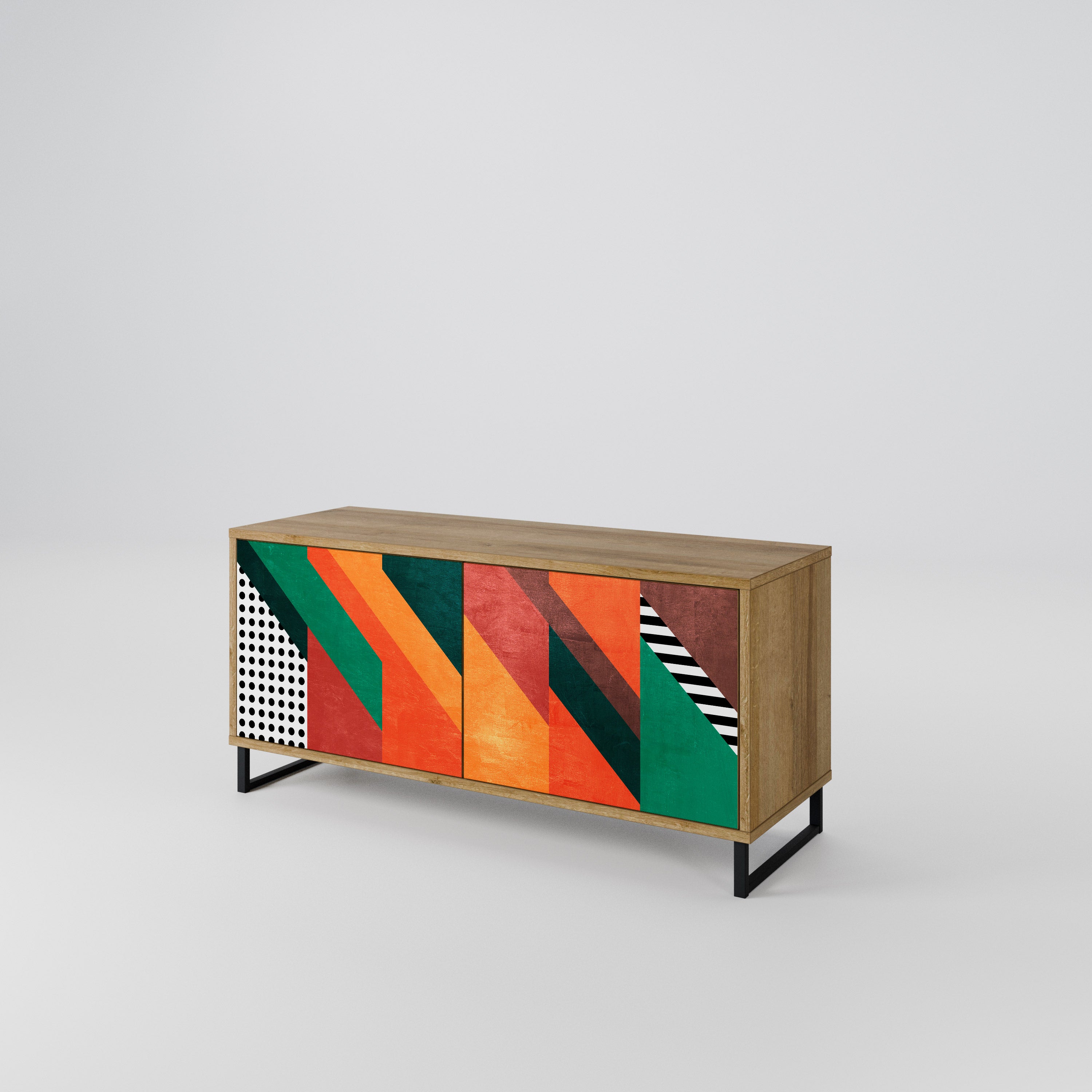 MAKESHIFT ARTISTRY Kompaktowa szafka RTV 2-drzwiowa