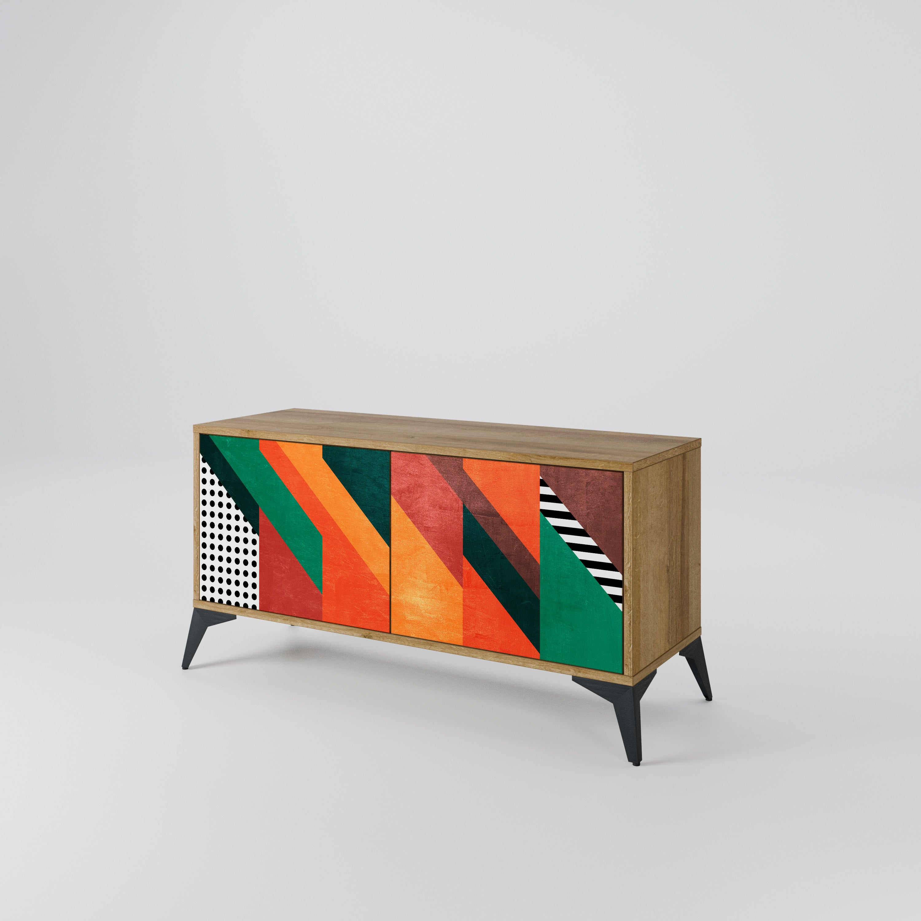 MAKESHIFT ARTISTRY Kompaktowa szafka RTV 2-drzwiowa