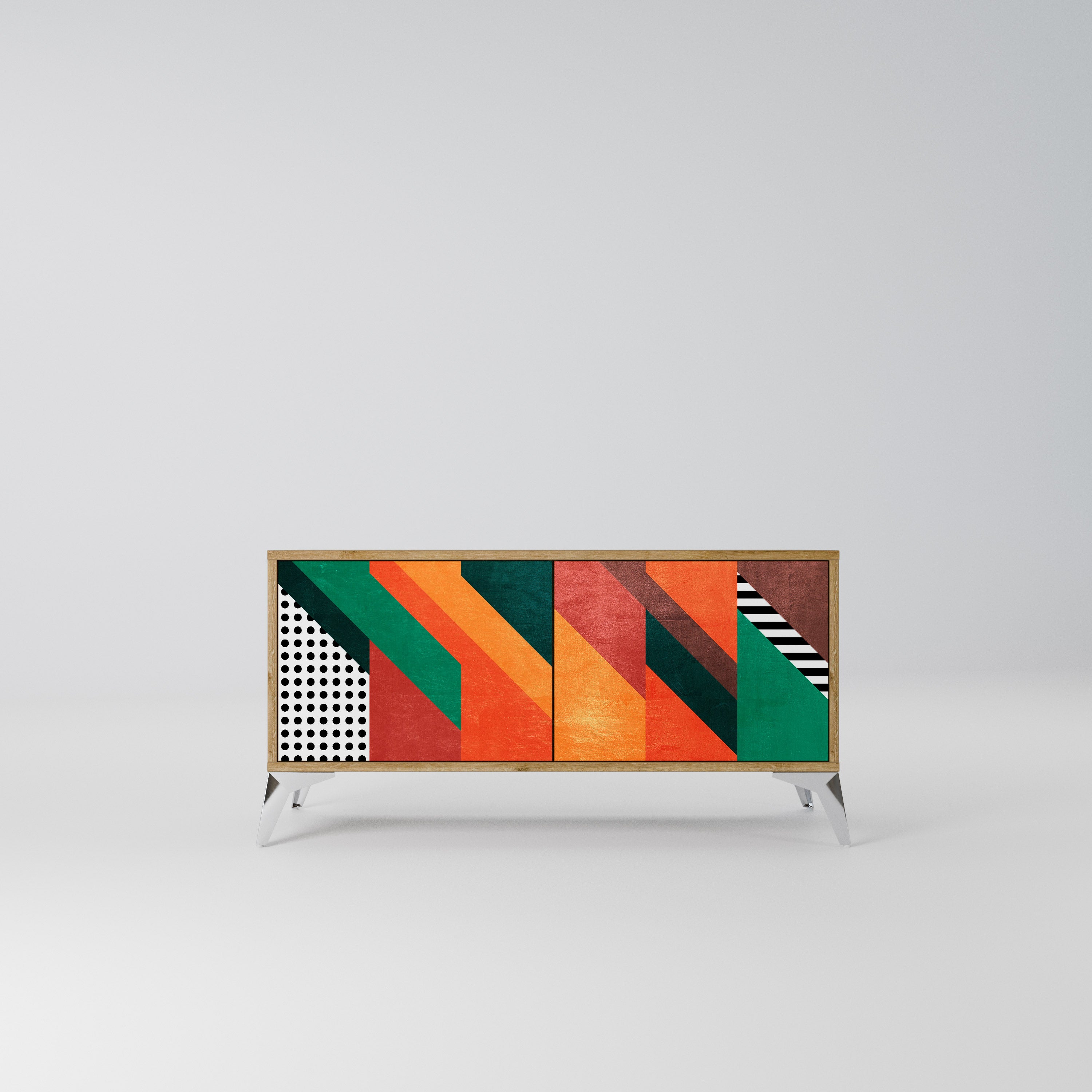 MAKESHIFT ARTISTRY Kompaktowa szafka RTV 2-drzwiowa