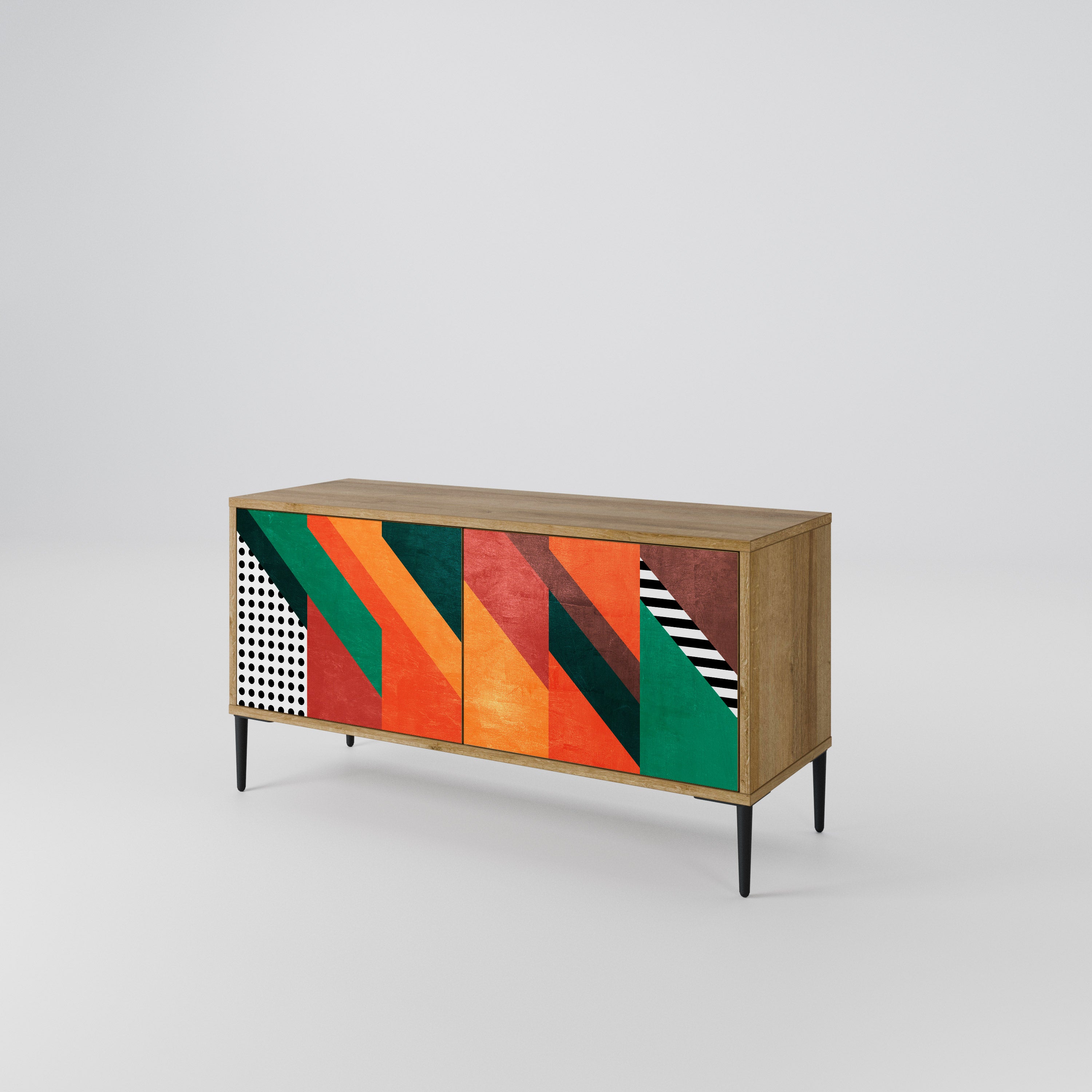 MAKESHIFT ARTISTRY Kompaktowa szafka RTV 2-drzwiowa