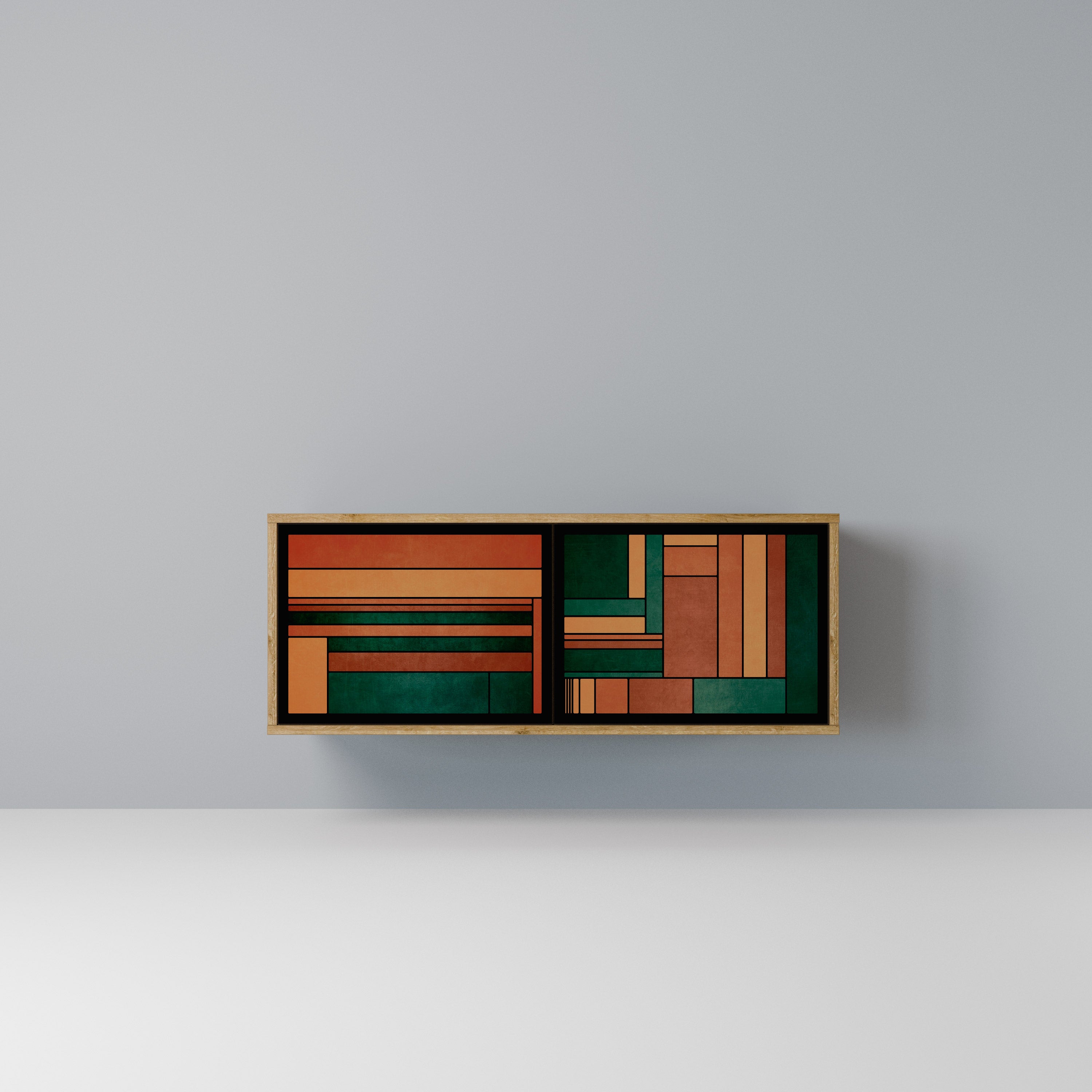EARTHY FIGURES Kompaktowa szafka RTV 2-drzwiowa