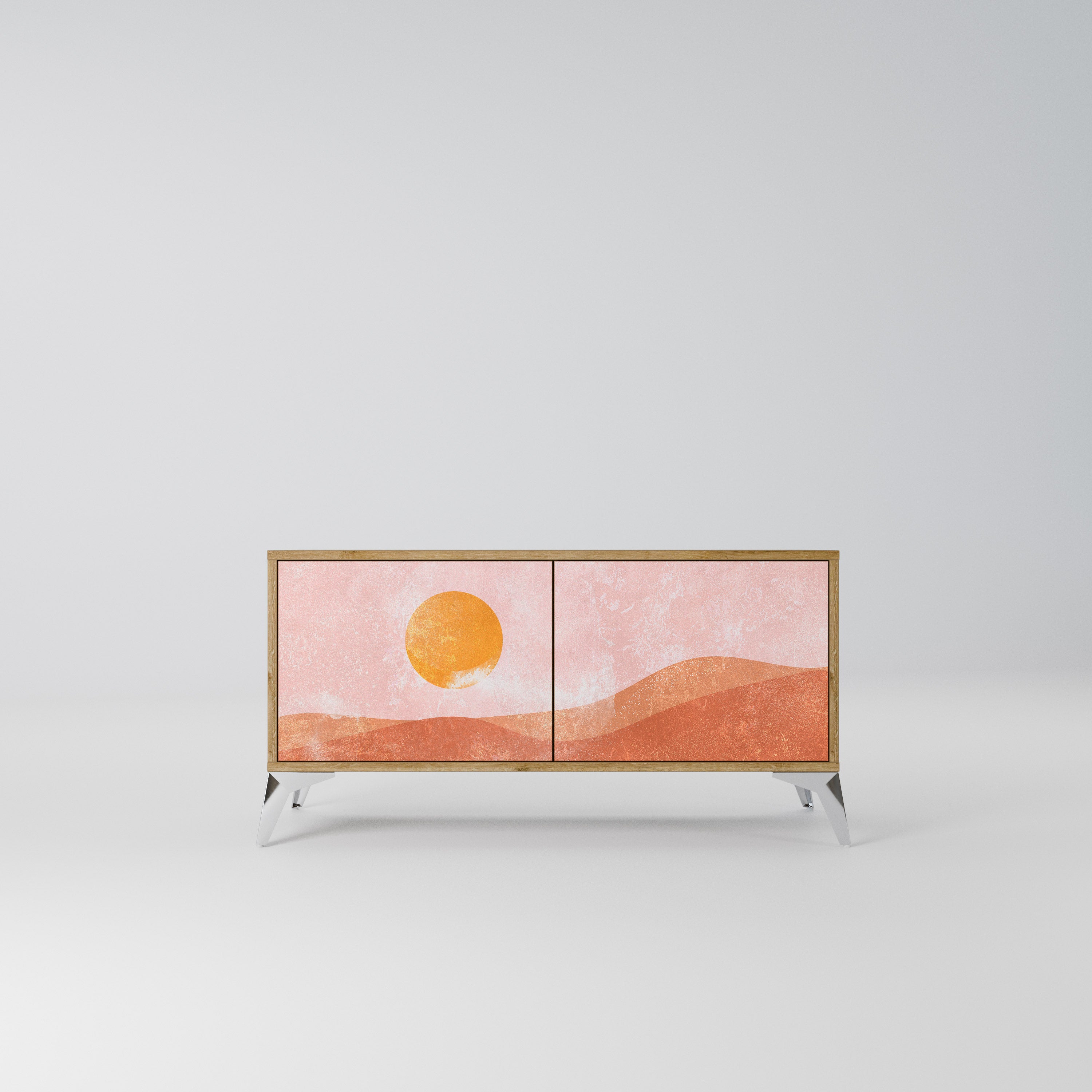 LUMINOUS SUNLIGHT Kompaktowa szafka RTV 2-drzwiowa