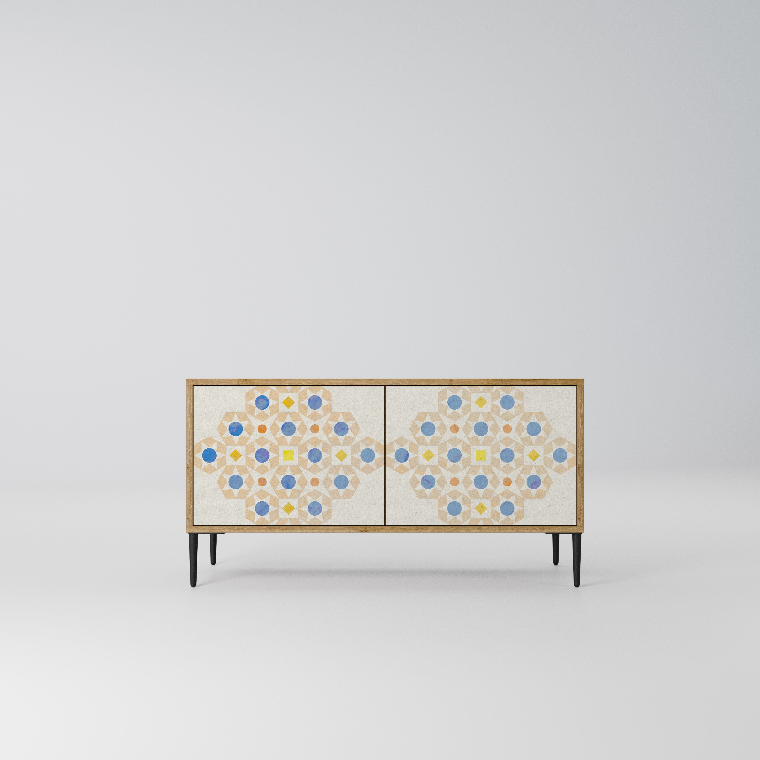 PATTERNED PRISM Kompaktowa szafka RTV 2-drzwiowa