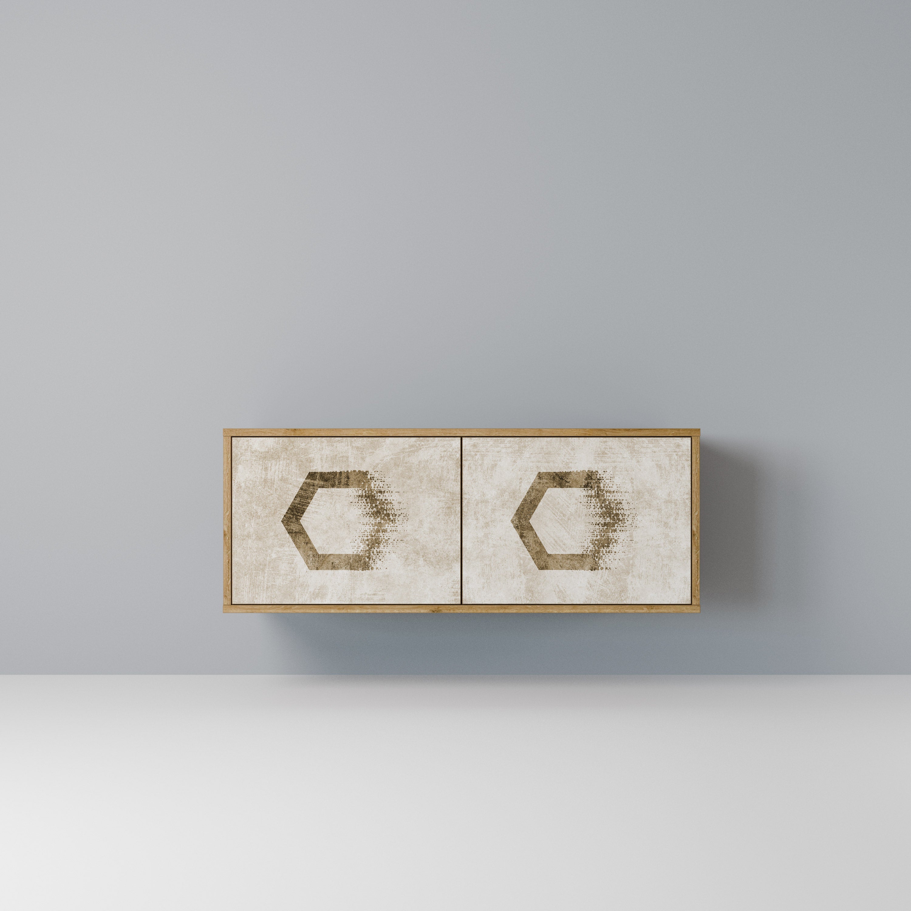 HEXAGONAL SHAPES Kompaktowa szafka RTV 2-drzwiowa