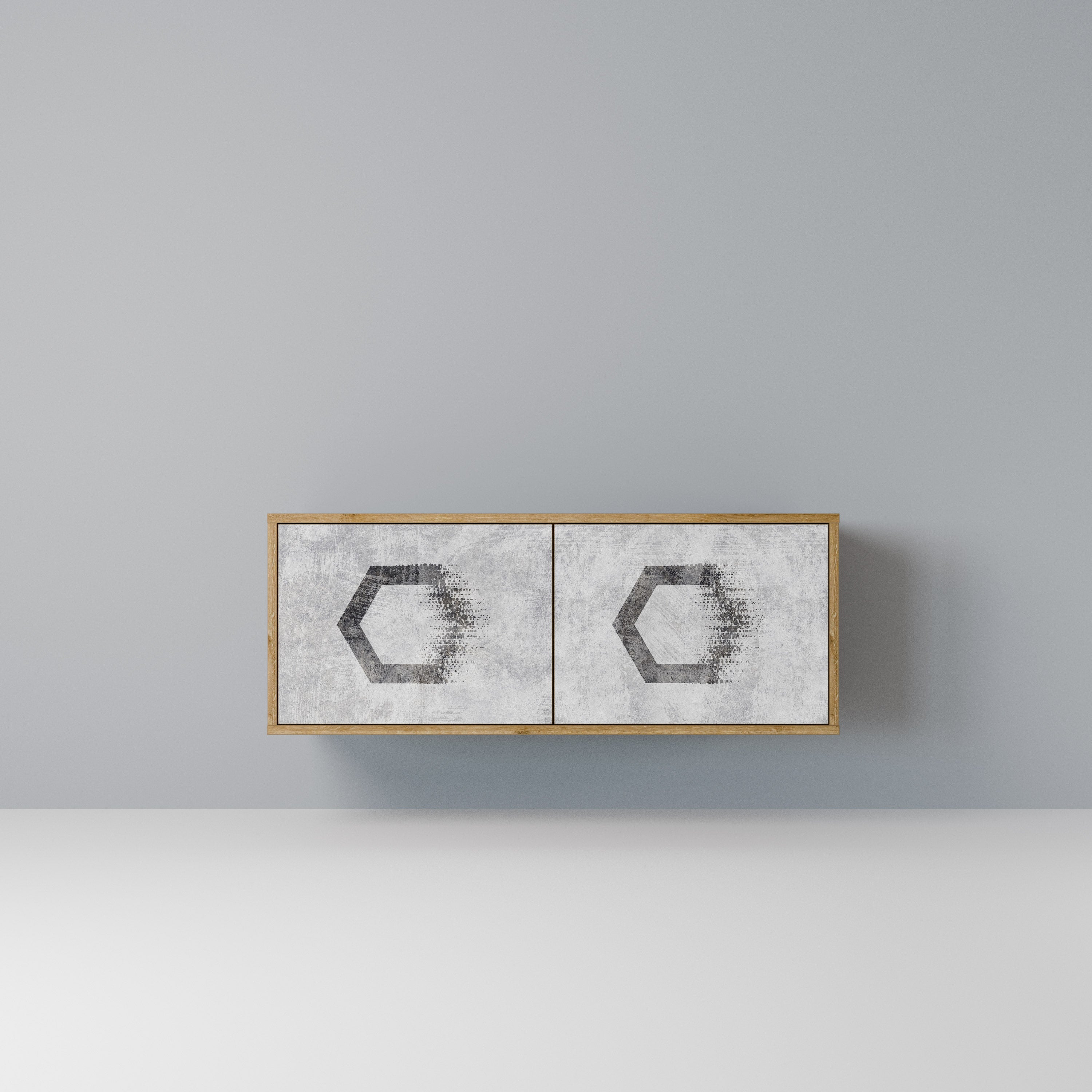 HEXAGONAL FIGURES Kompaktowa szafka RTV 2-drzwiowa