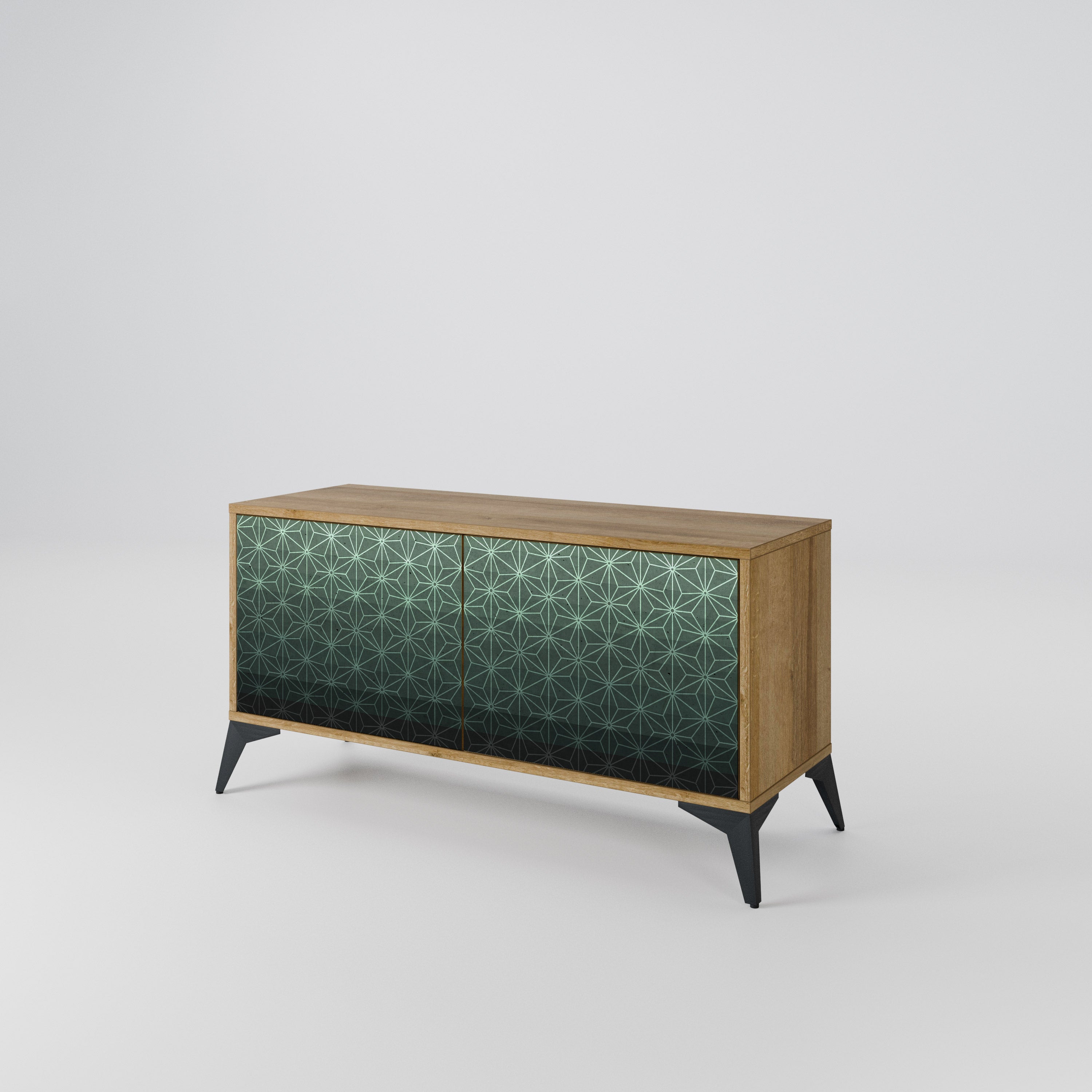 ORNAMENTAL GLIMMER Kompaktowa szafka RTV 2-drzwiowa