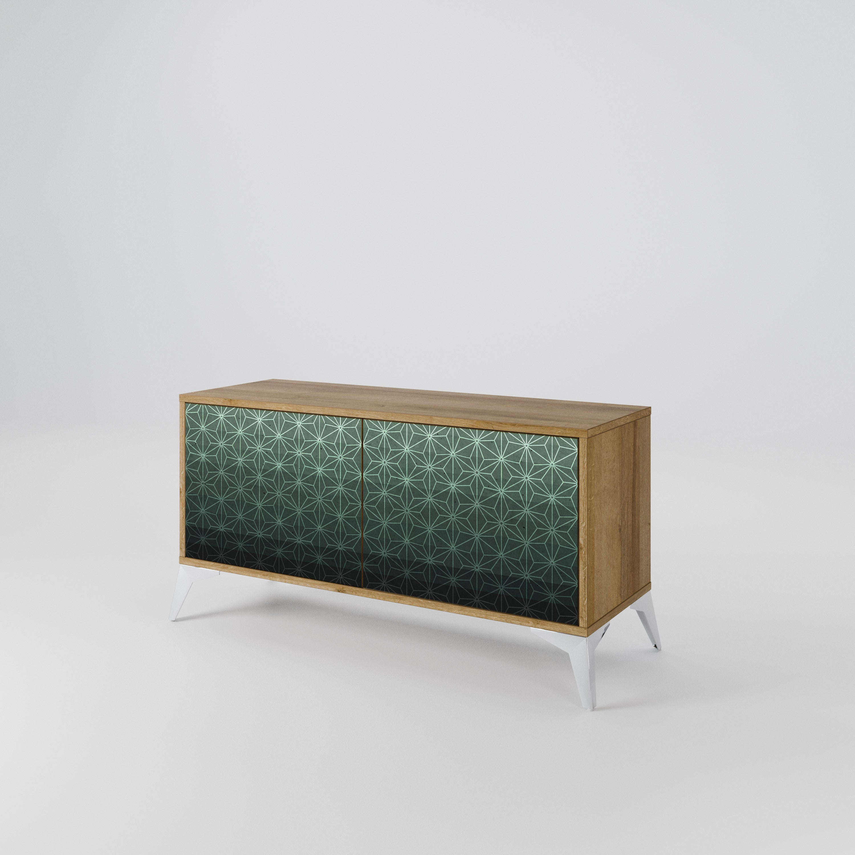 ORNAMENTAL GLIMMER Kompaktowa szafka RTV 2-drzwiowa