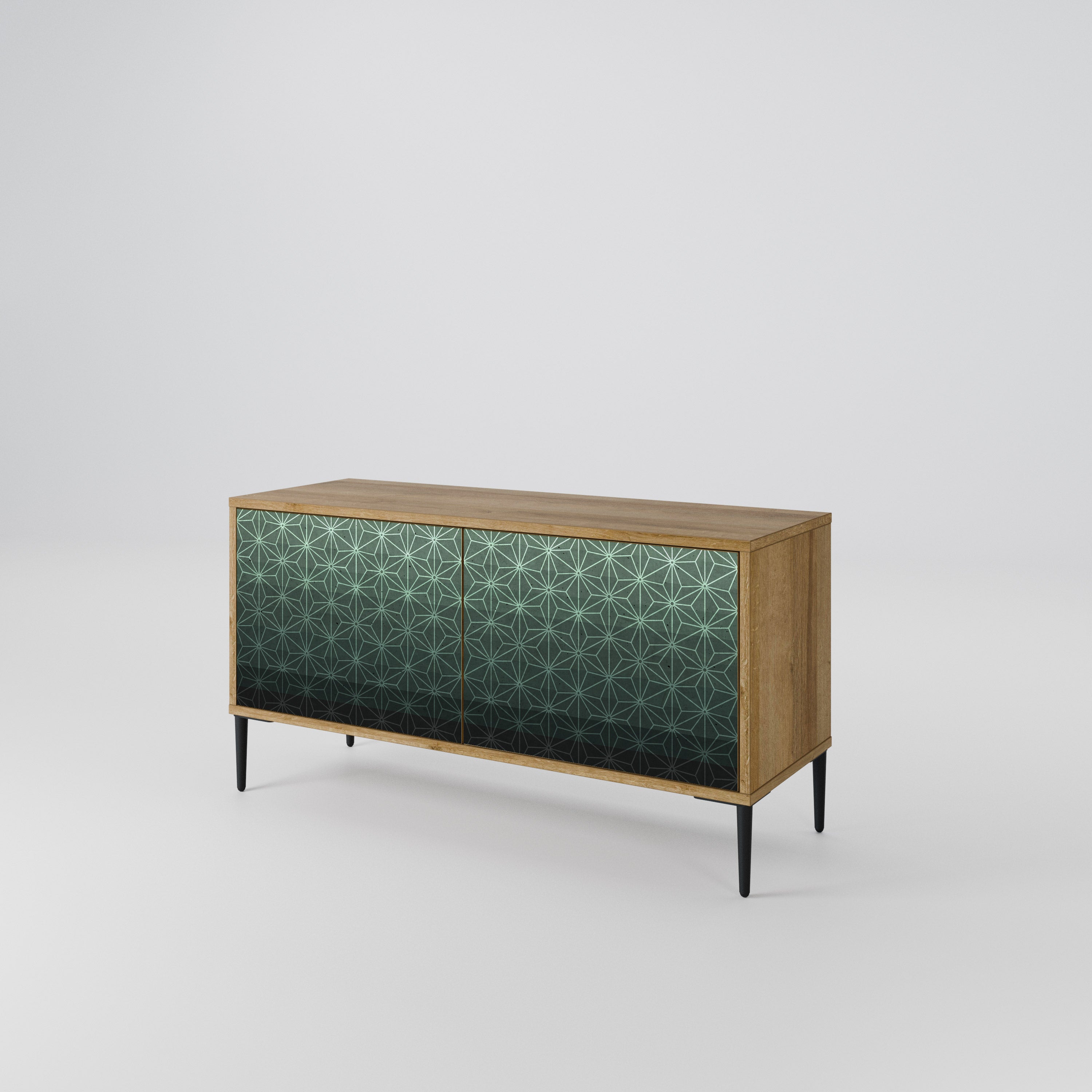 ORNAMENTAL GLIMMER Kompaktowa szafka RTV 2-drzwiowa