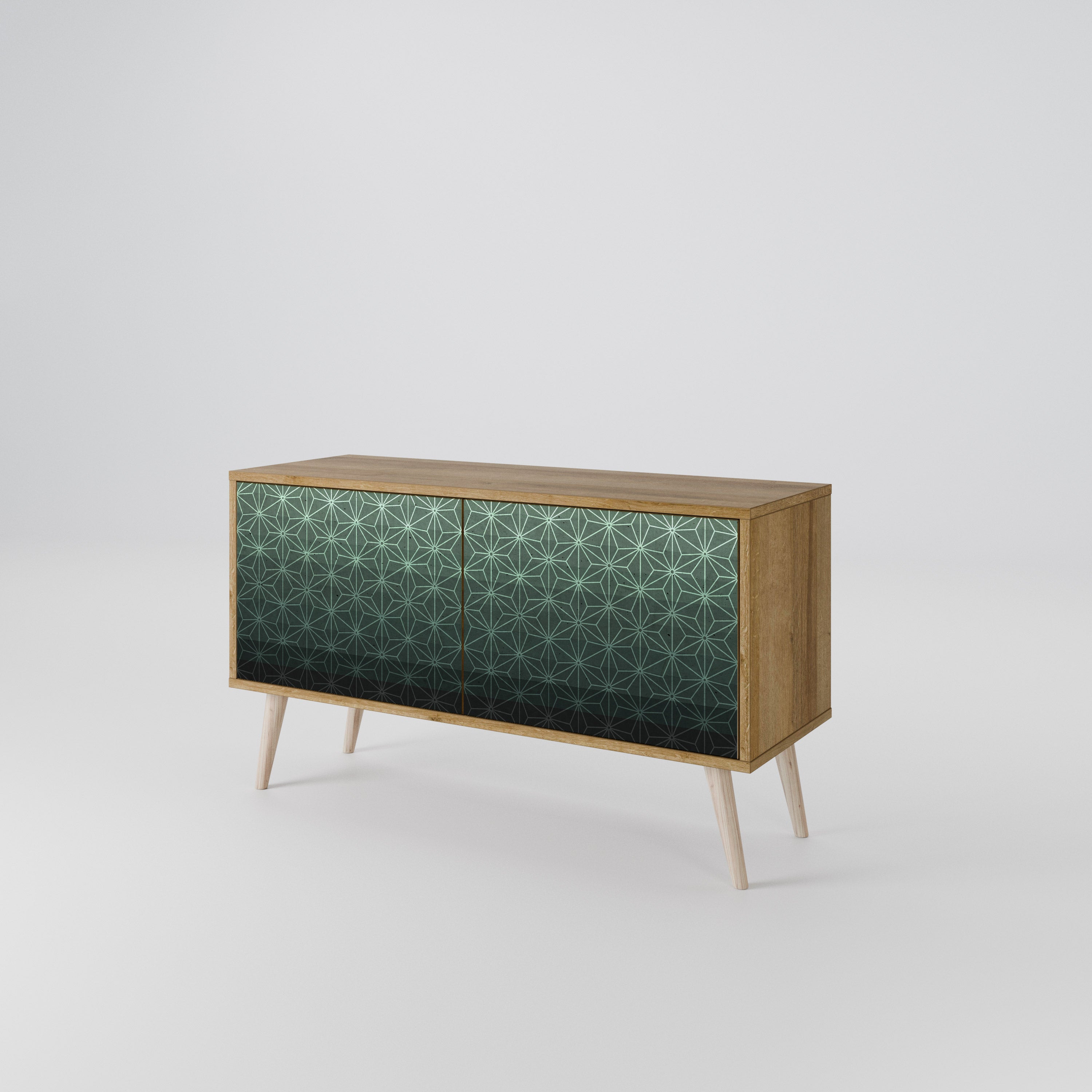 ORNAMENTAL GLIMMER Kompaktowa szafka RTV 2-drzwiowa