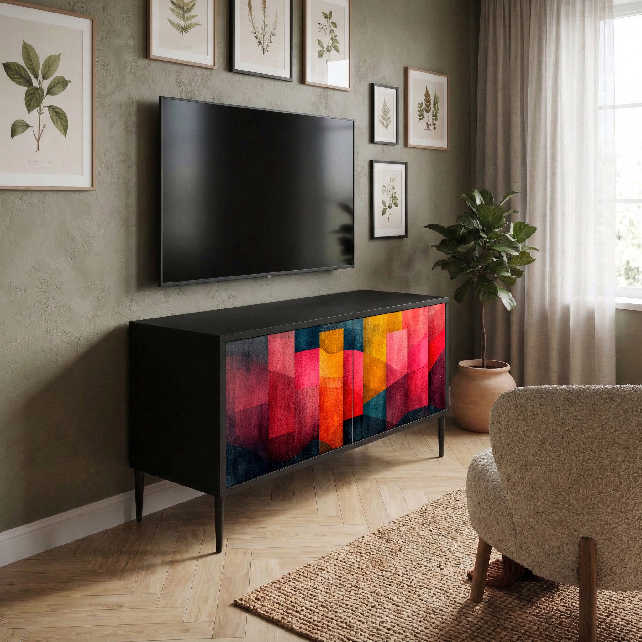 COLORFUL SOUNDS Kompaktowa szafka RTV 2-drzwiowa