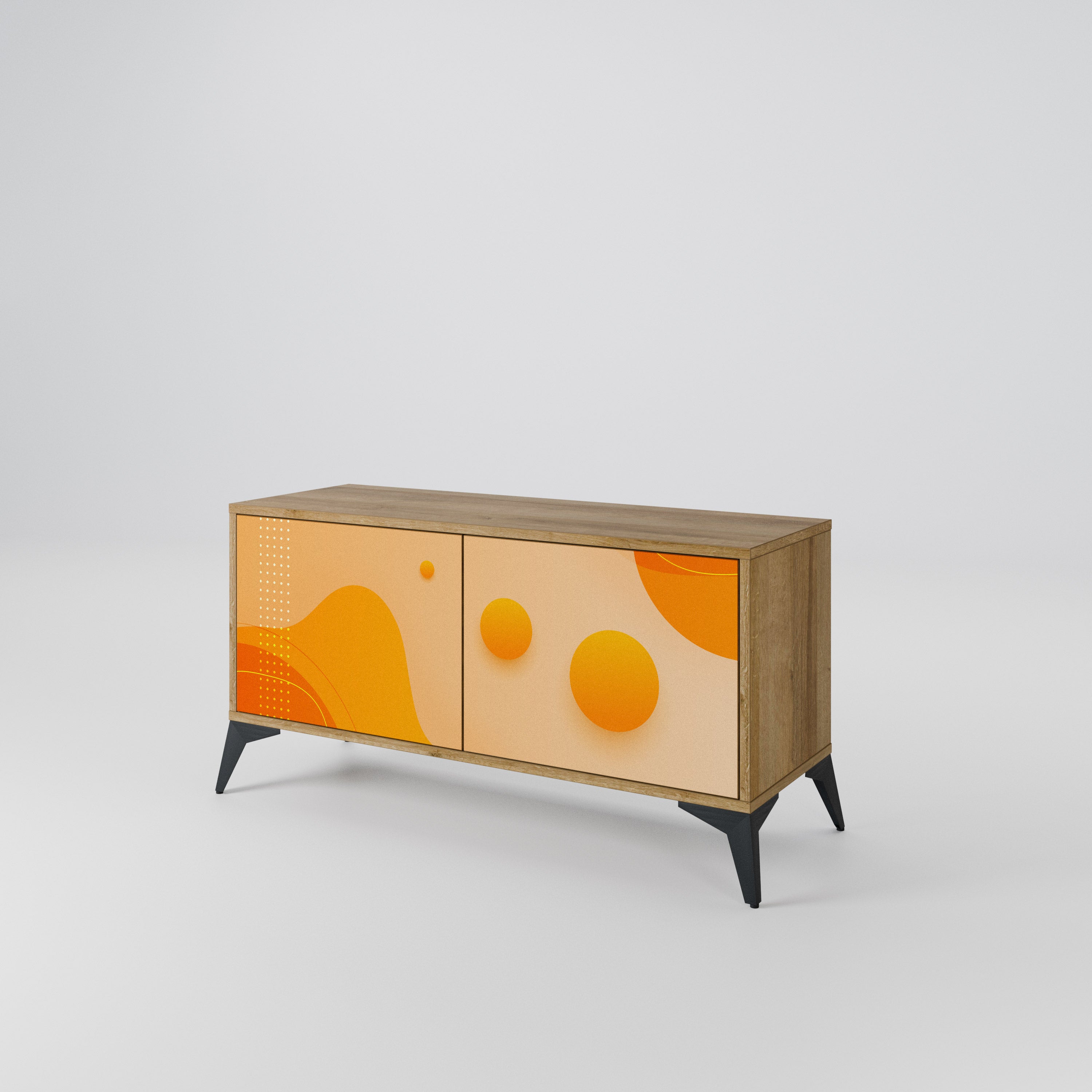ORANGE ARRANGEMENT Kompaktowa szafka RTV 2-drzwiowa