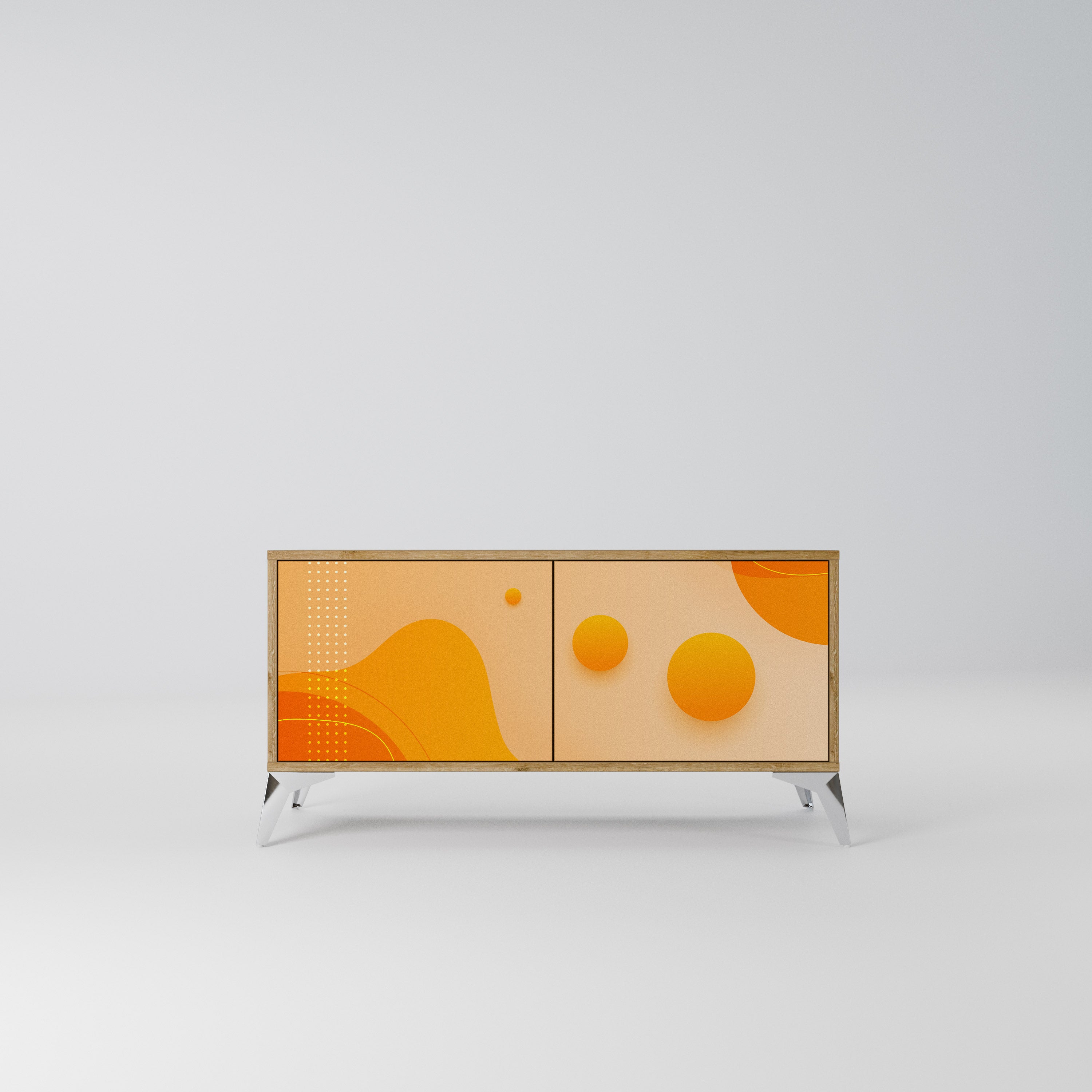 ORANGE ARRANGEMENT Kompaktowa szafka RTV 2-drzwiowa