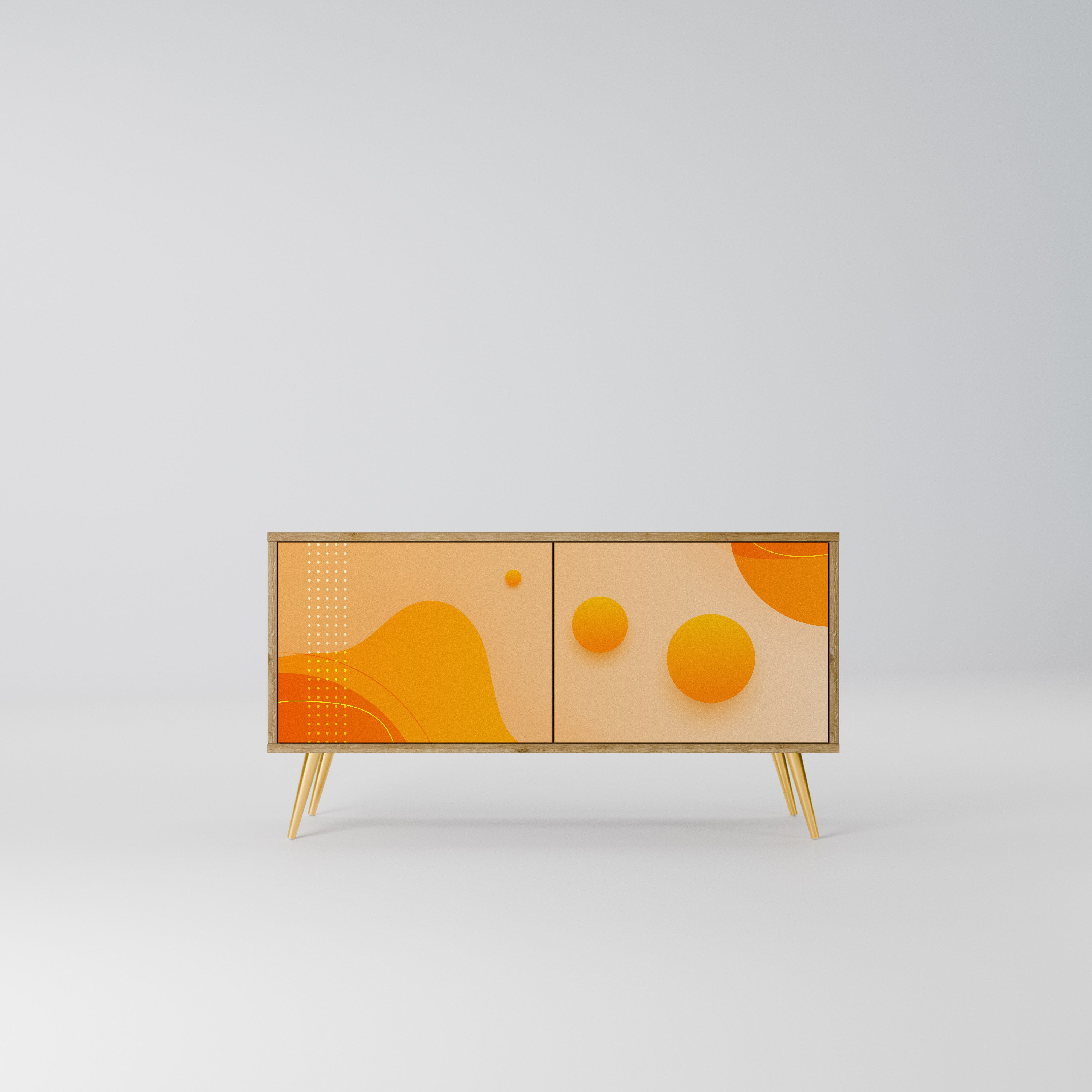 ORANGE ARRANGEMENT Kompaktowa szafka RTV 2-drzwiowa