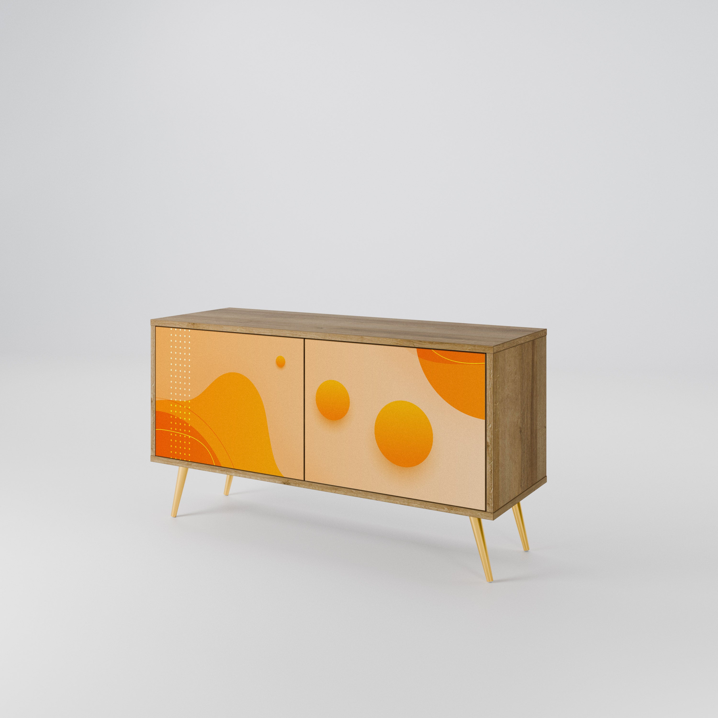 ORANGE ARRANGEMENT Kompaktowa szafka RTV 2-drzwiowa