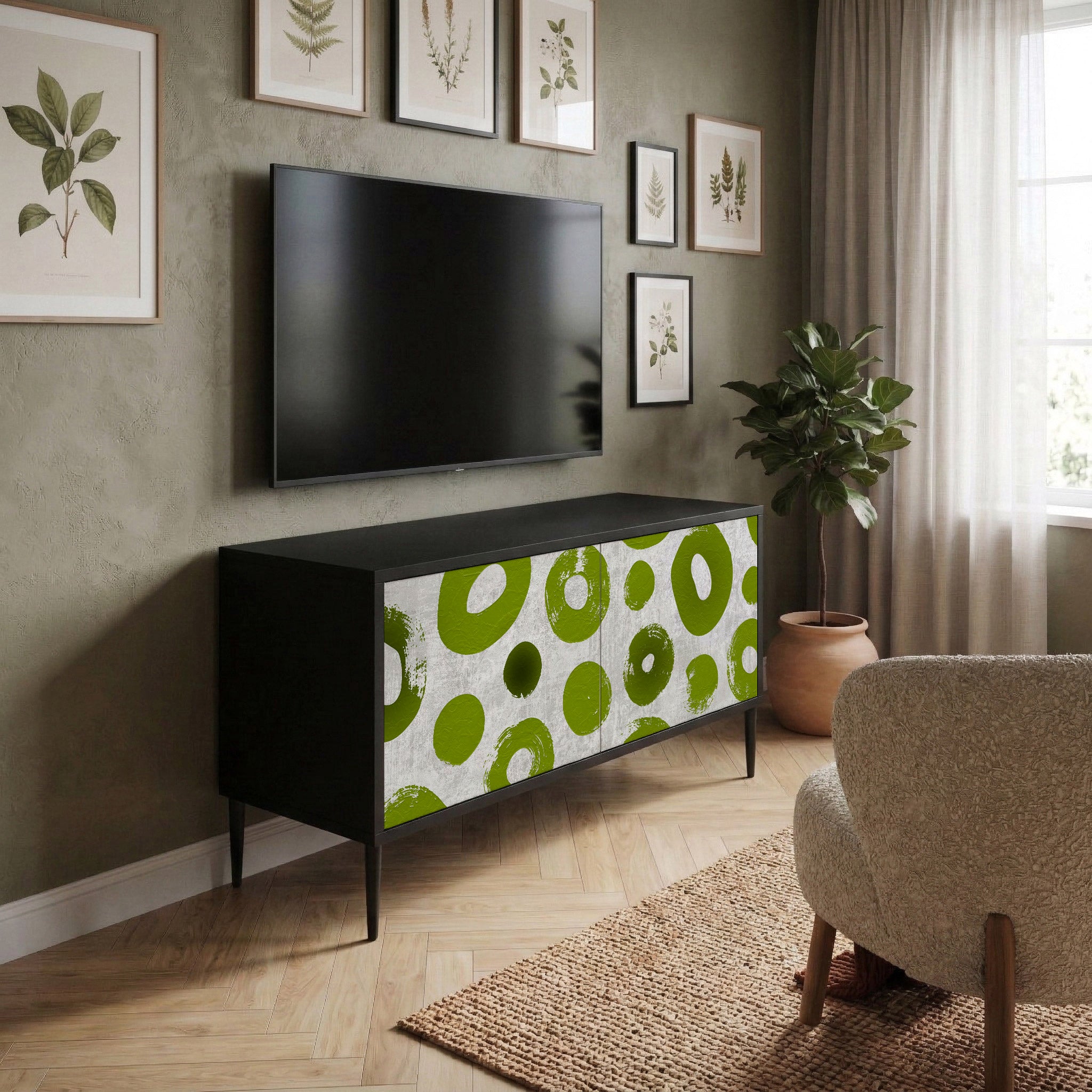 GREEN RHAPSODY Kompaktowa szafka RTV 2-drzwiowa