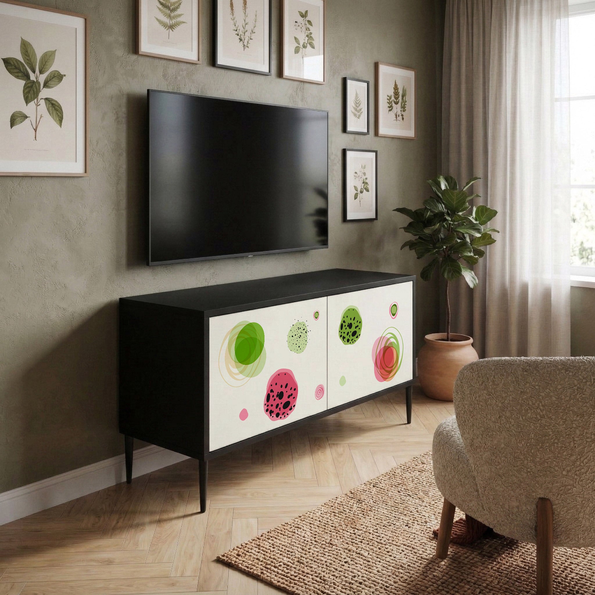 COLORFUL COSMOS Kompaktowa szafka RTV 2-drzwiowa