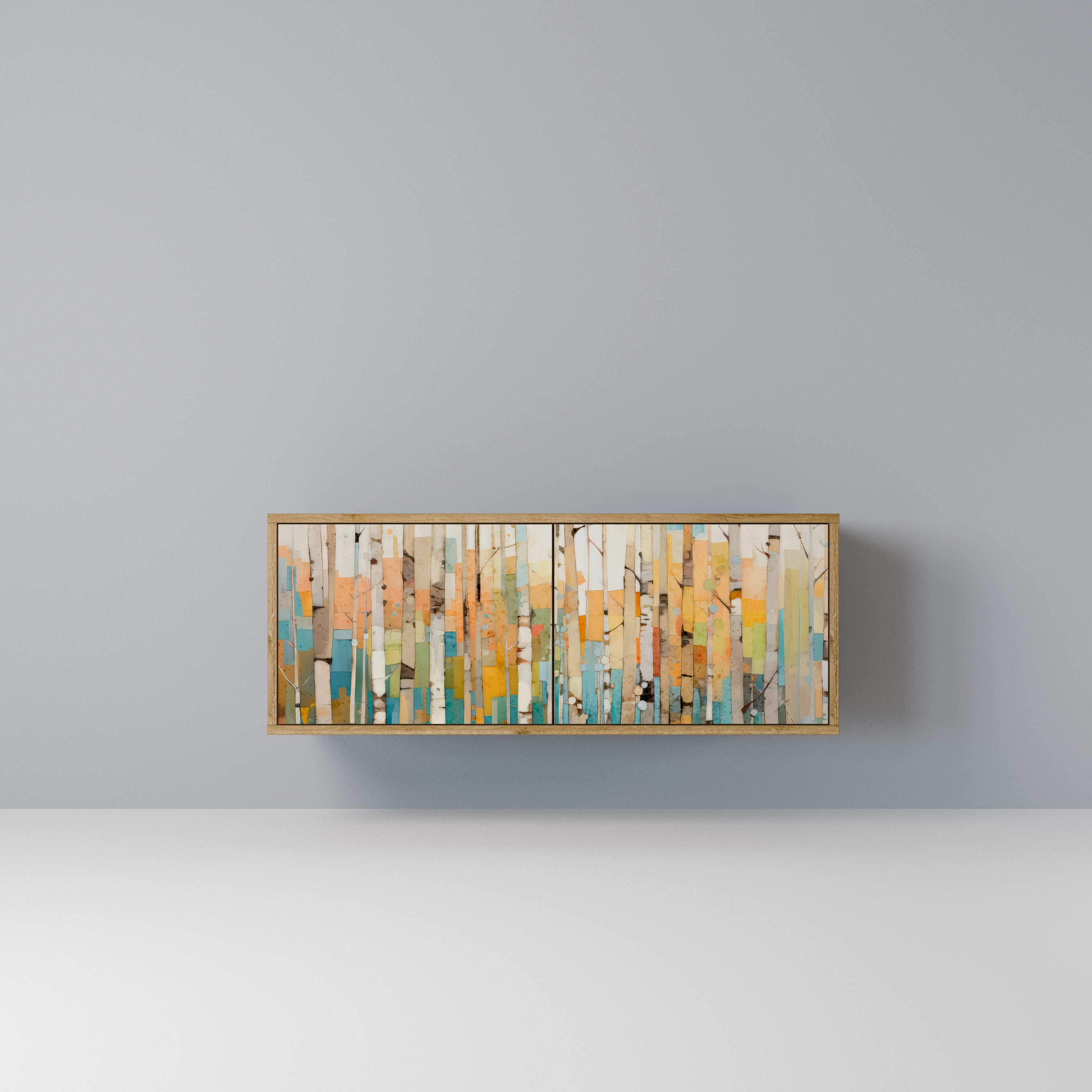 BIRCH KALEIDOSCOPE Kompaktowa szafka RTV 2-drzwiowa