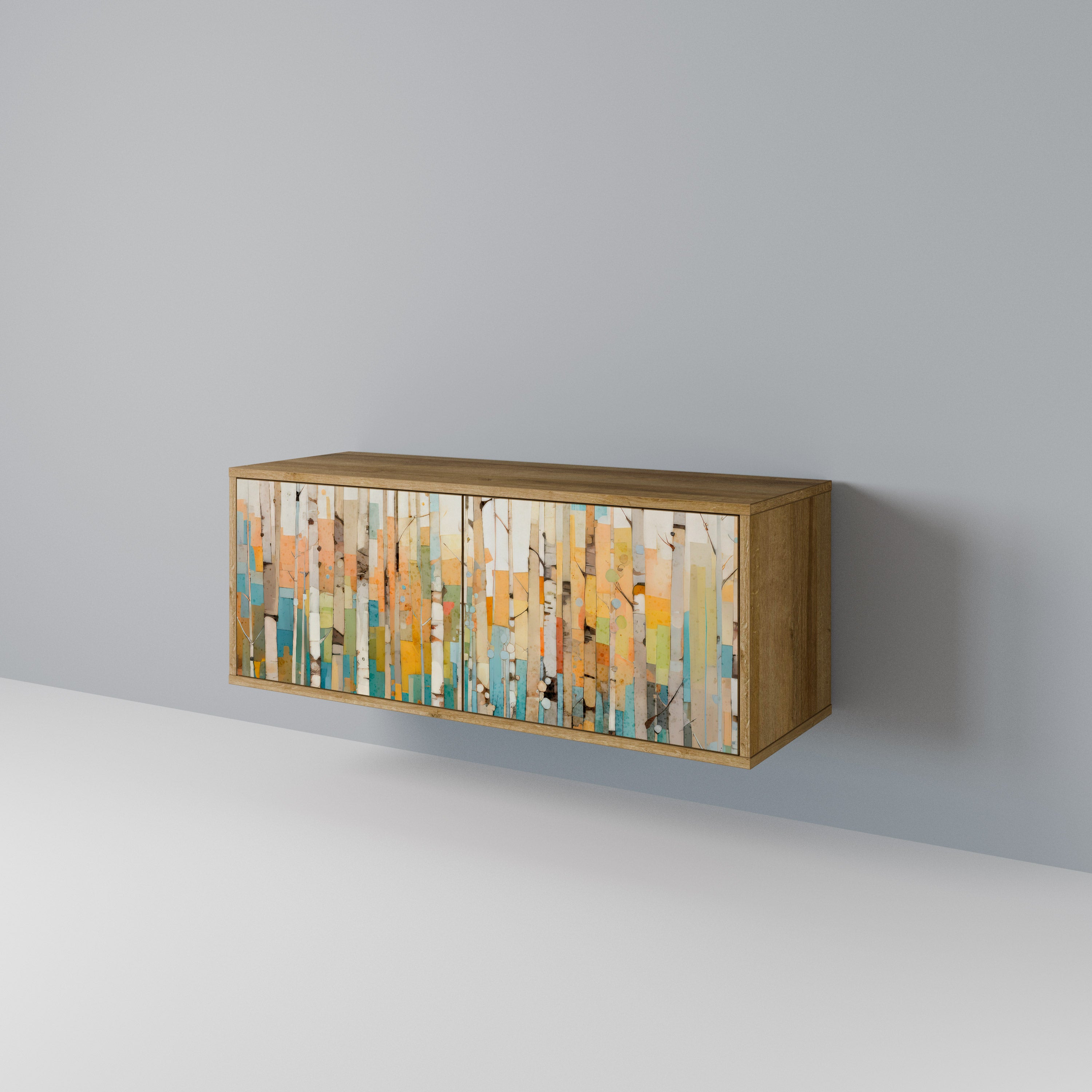 BIRCH KALEIDOSCOPE Kompaktowa szafka RTV 2-drzwiowa