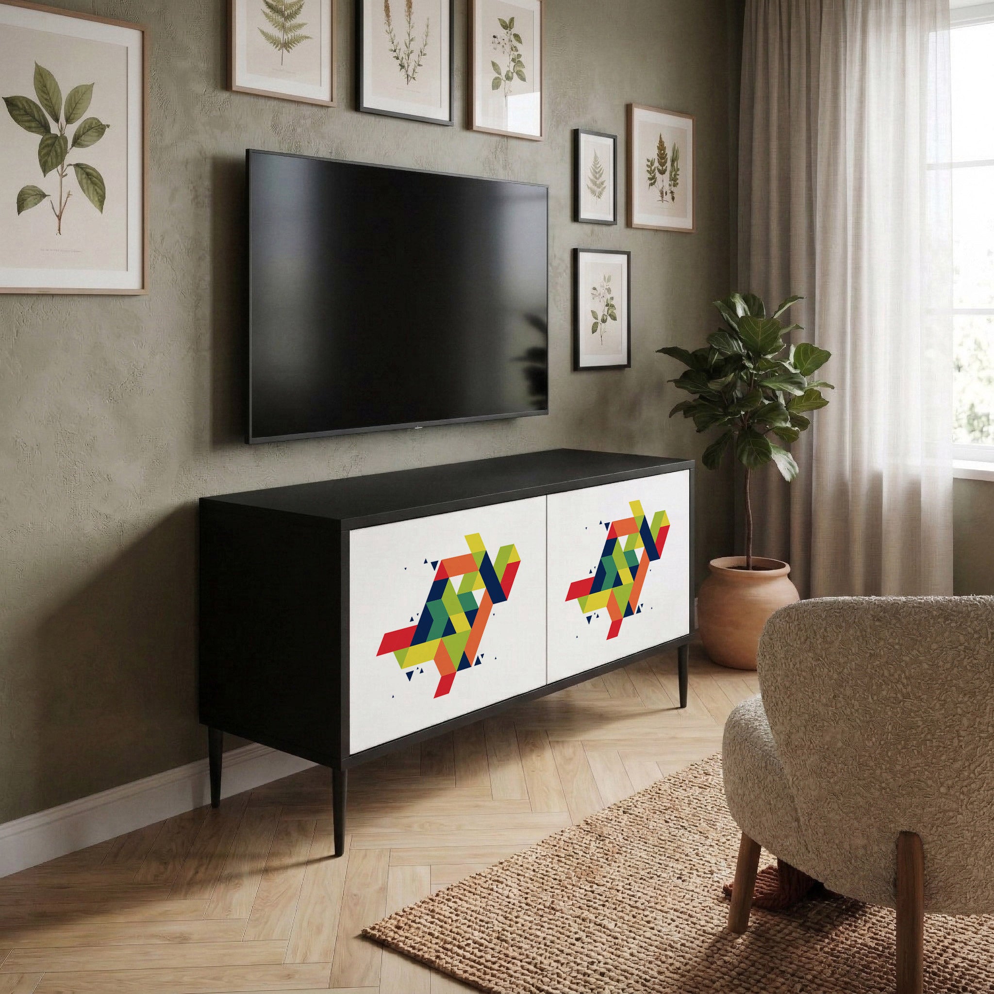 FUTURE SIGN Kompaktowa szafka RTV 2-drzwiowa