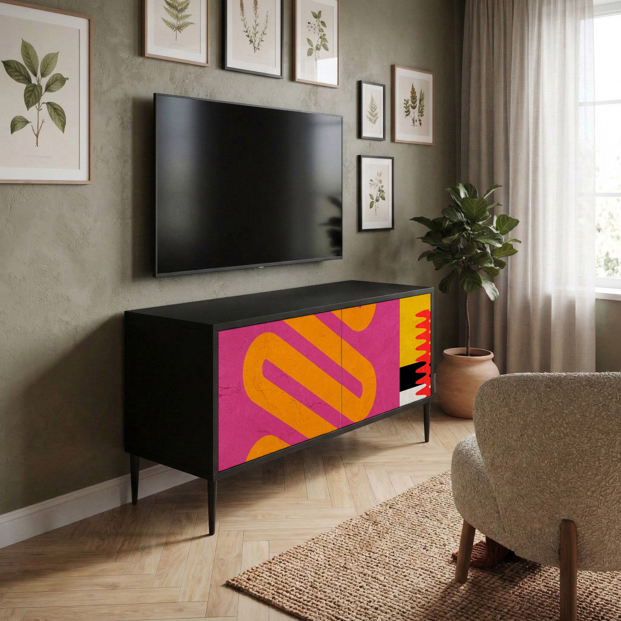 VIVID ART Kompaktowa szafka RTV 2-drzwiowa