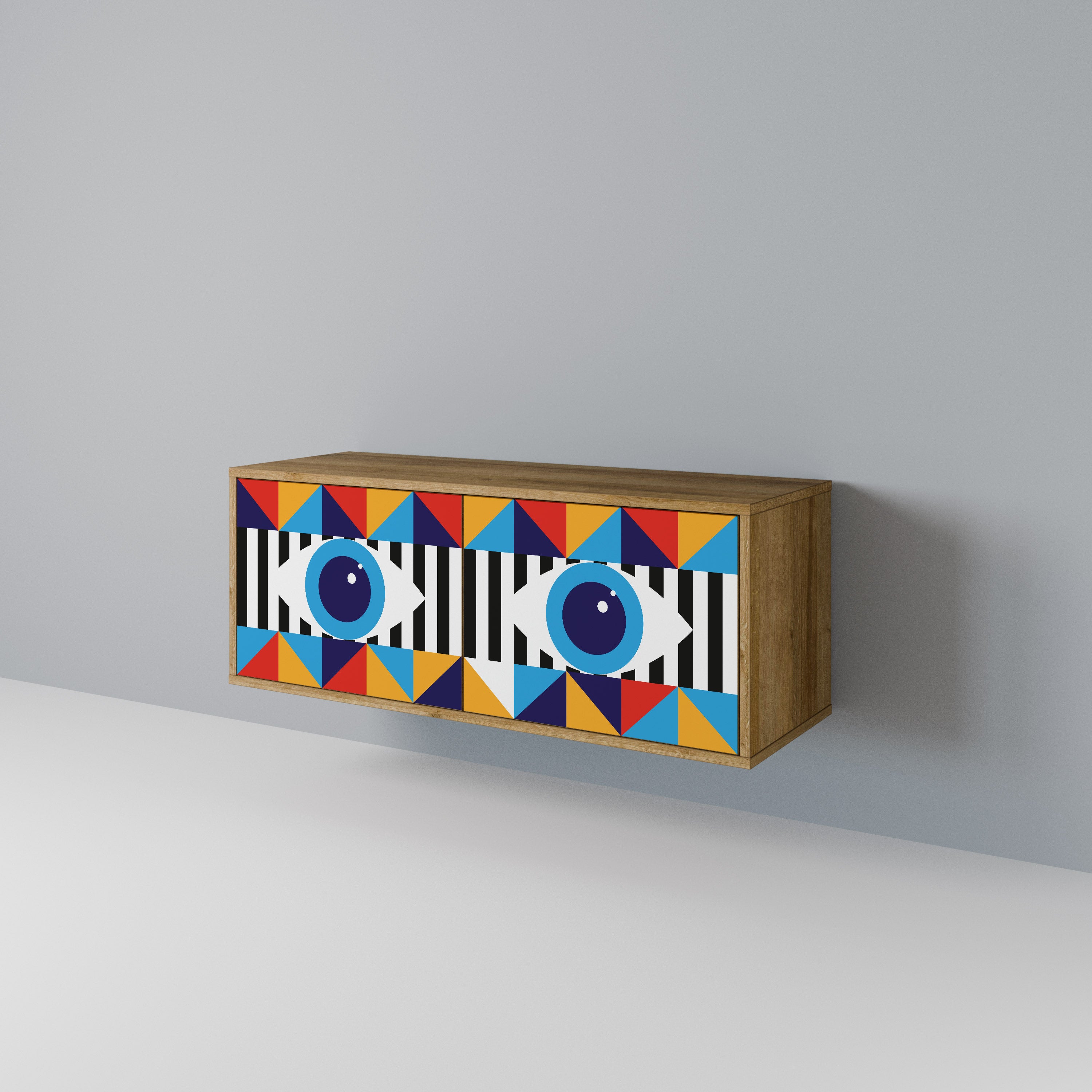 ABSTRACTION AND GEOMETRY Kompaktowa szafka RTV 2-drzwiowa