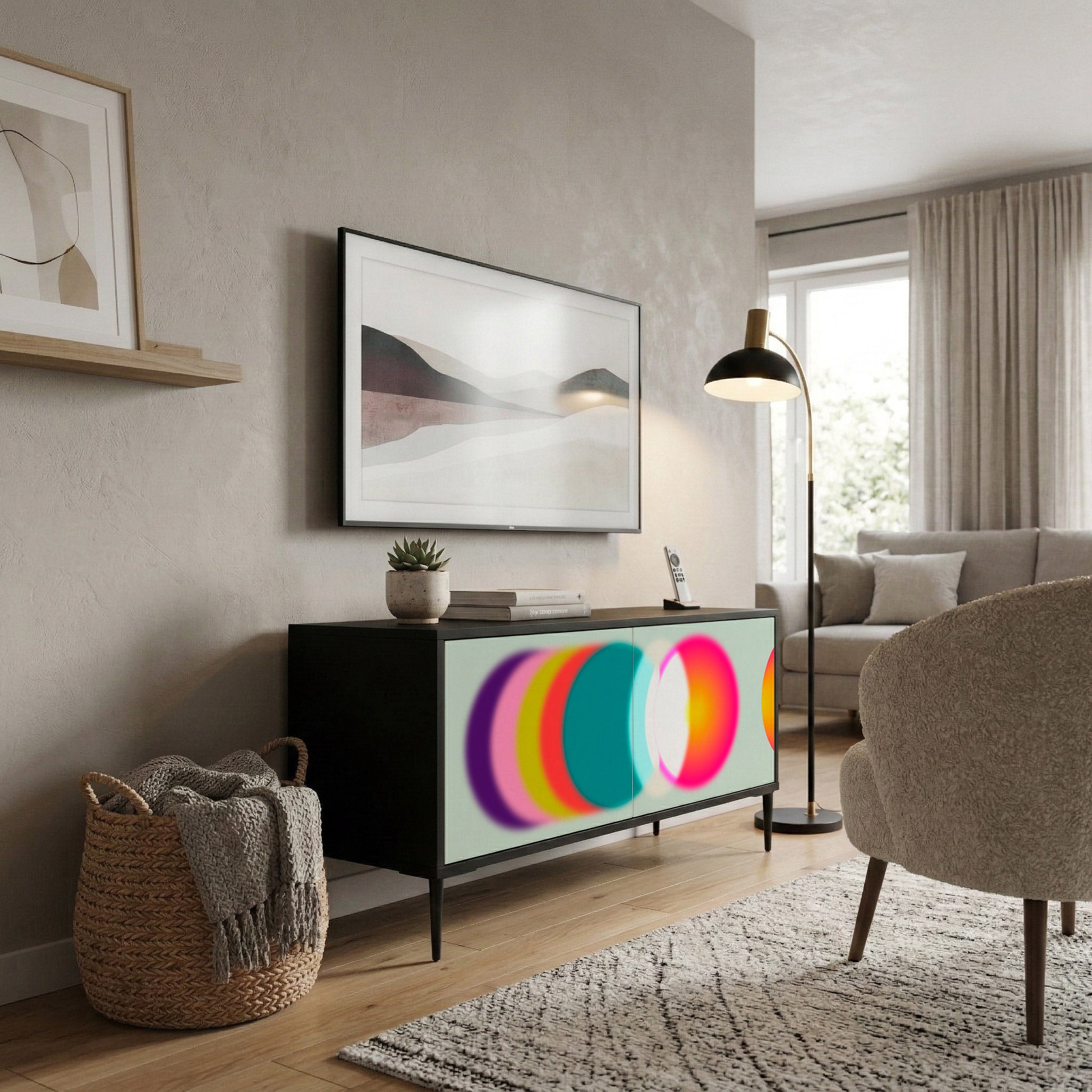 SYMPHONY OF COLORS Kompaktowa szafka RTV 2-drzwiowa