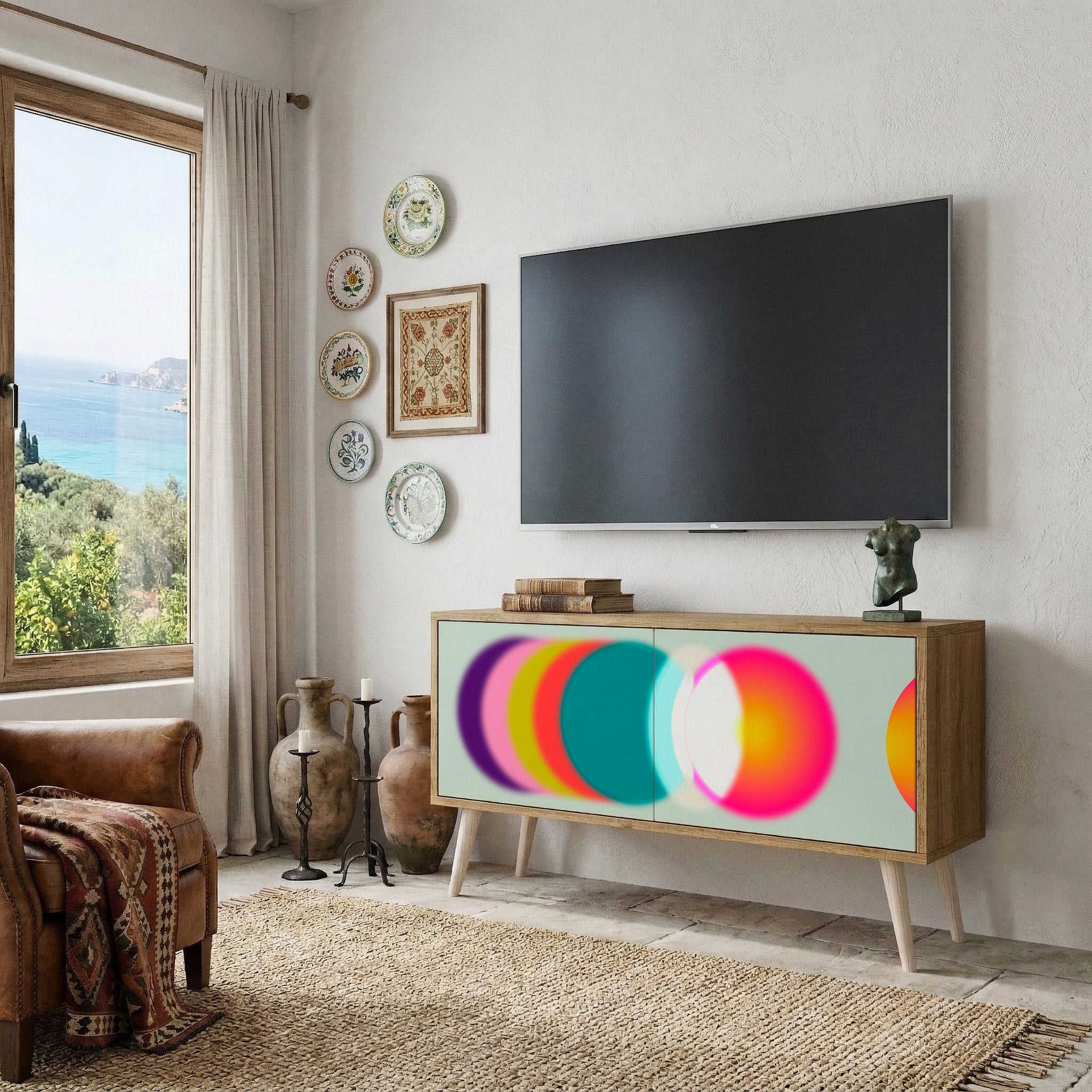 SYMPHONY OF COLORS Kompaktowa szafka RTV 2-drzwiowa