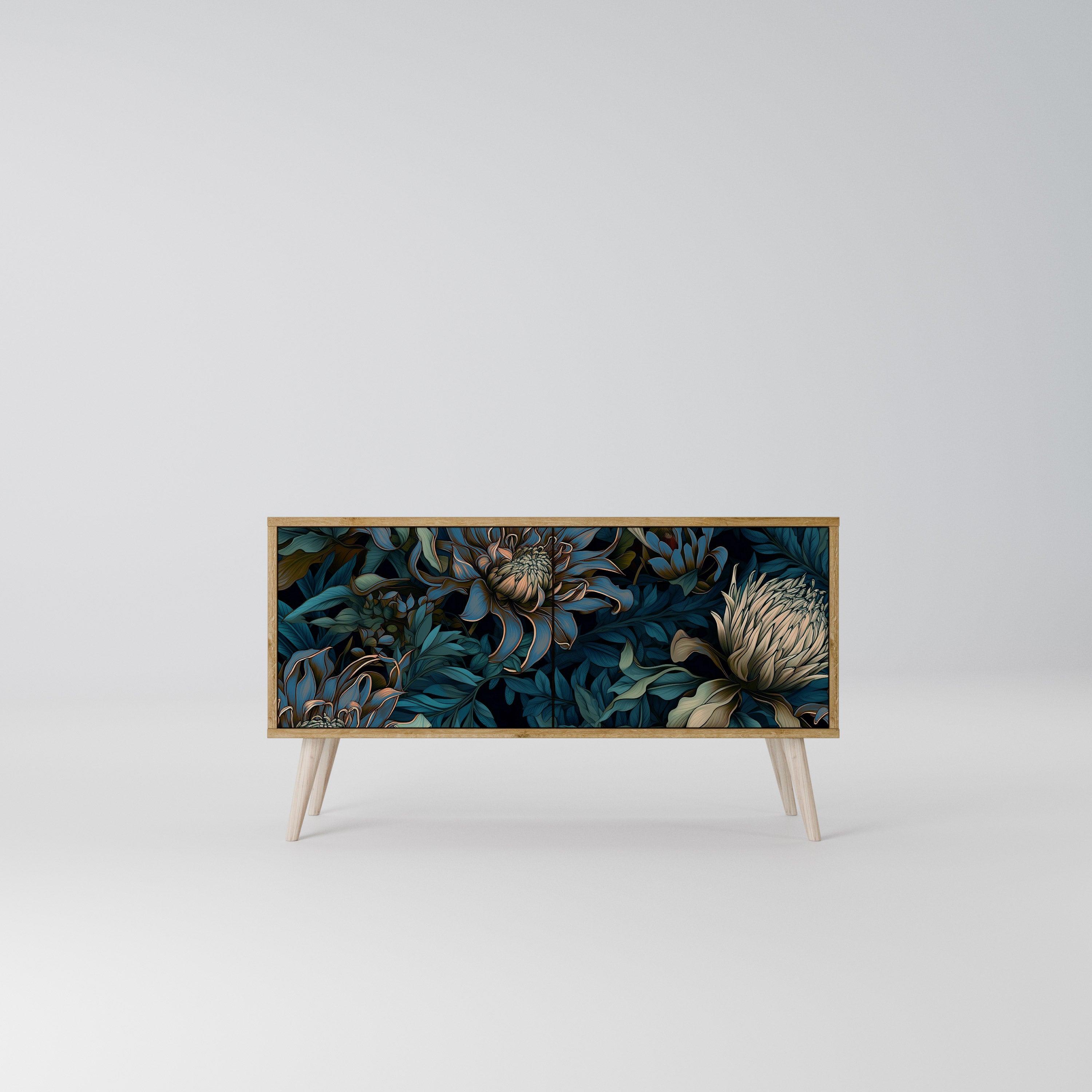 TWILIGHT BLOOM Kompaktowa szafka RTV 2-drzwiowa