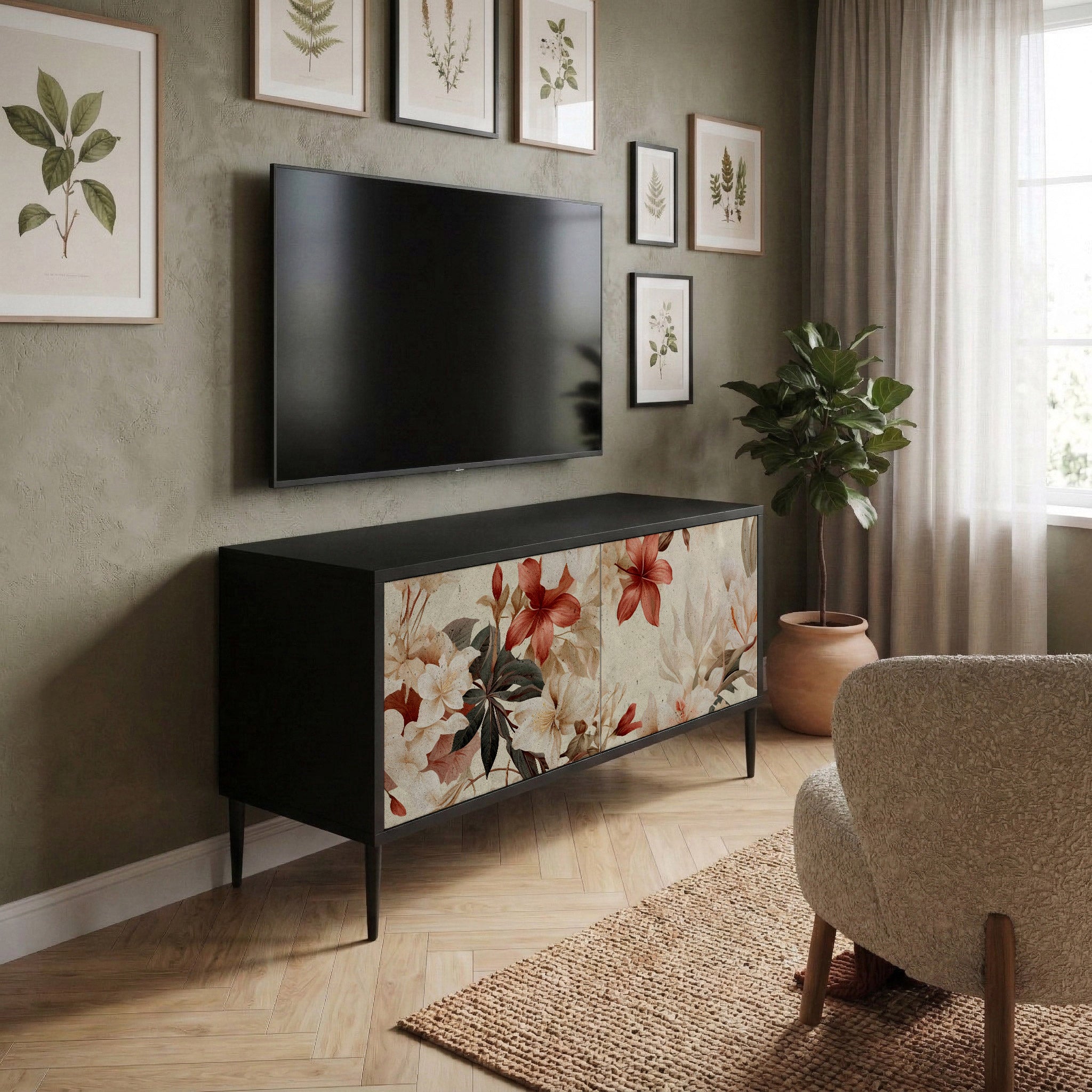 PETAL HARMONY Kompaktowa szafka RTV 2-drzwiowa