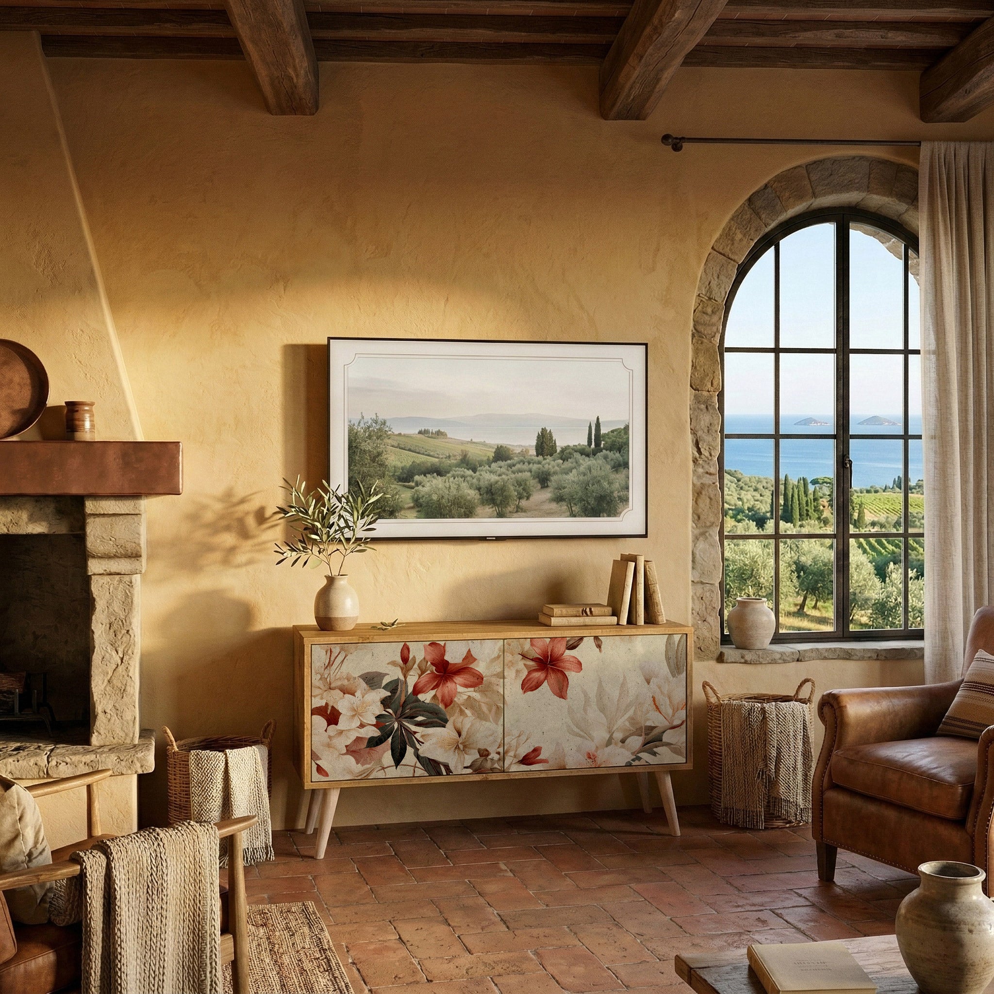 PETAL HARMONY Kompaktowa szafka RTV 2-drzwiowa