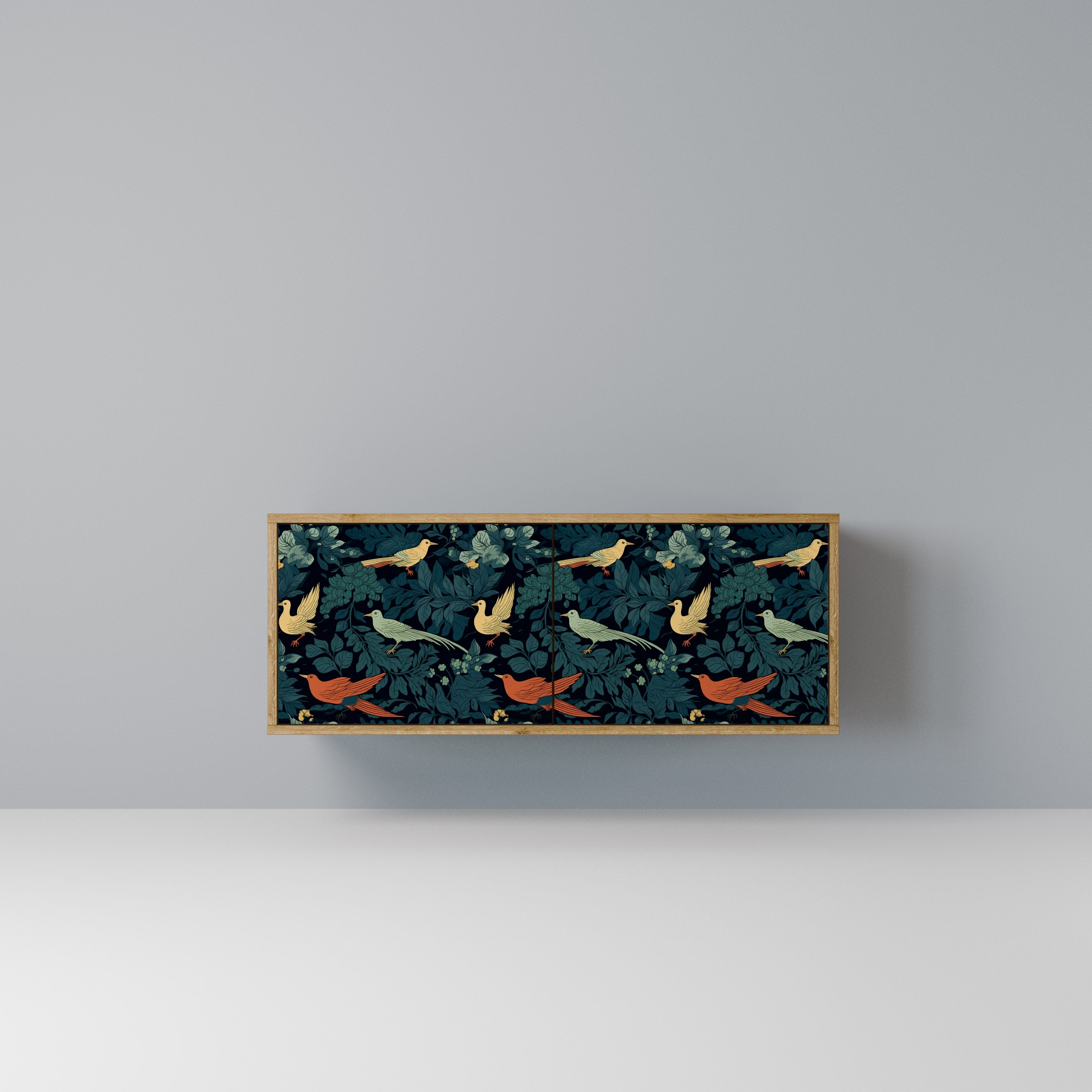 FOWL ORNAMENT Kompaktowa szafka RTV 2-drzwiowa