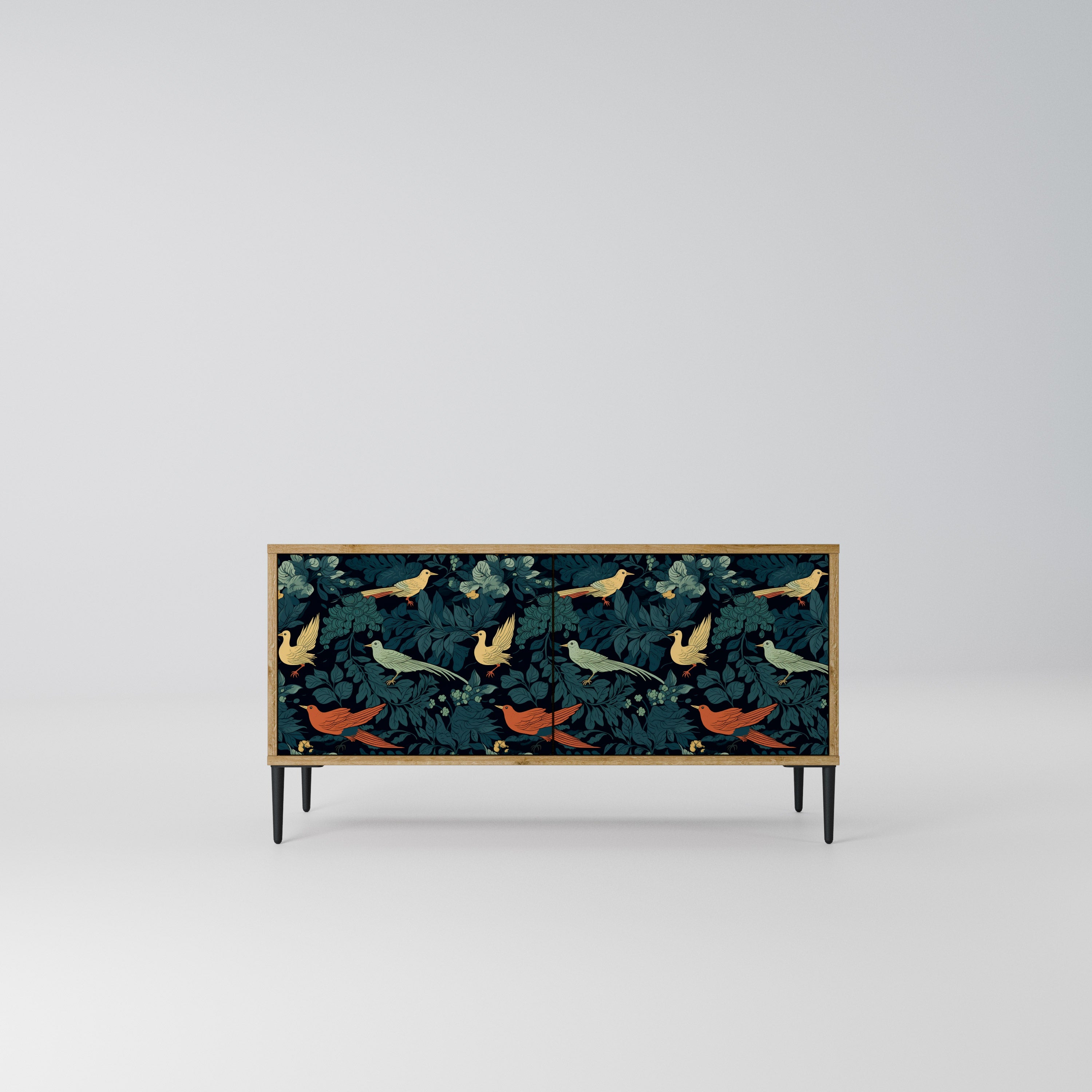 FOWL ORNAMENT Kompaktowa szafka RTV 2-drzwiowa