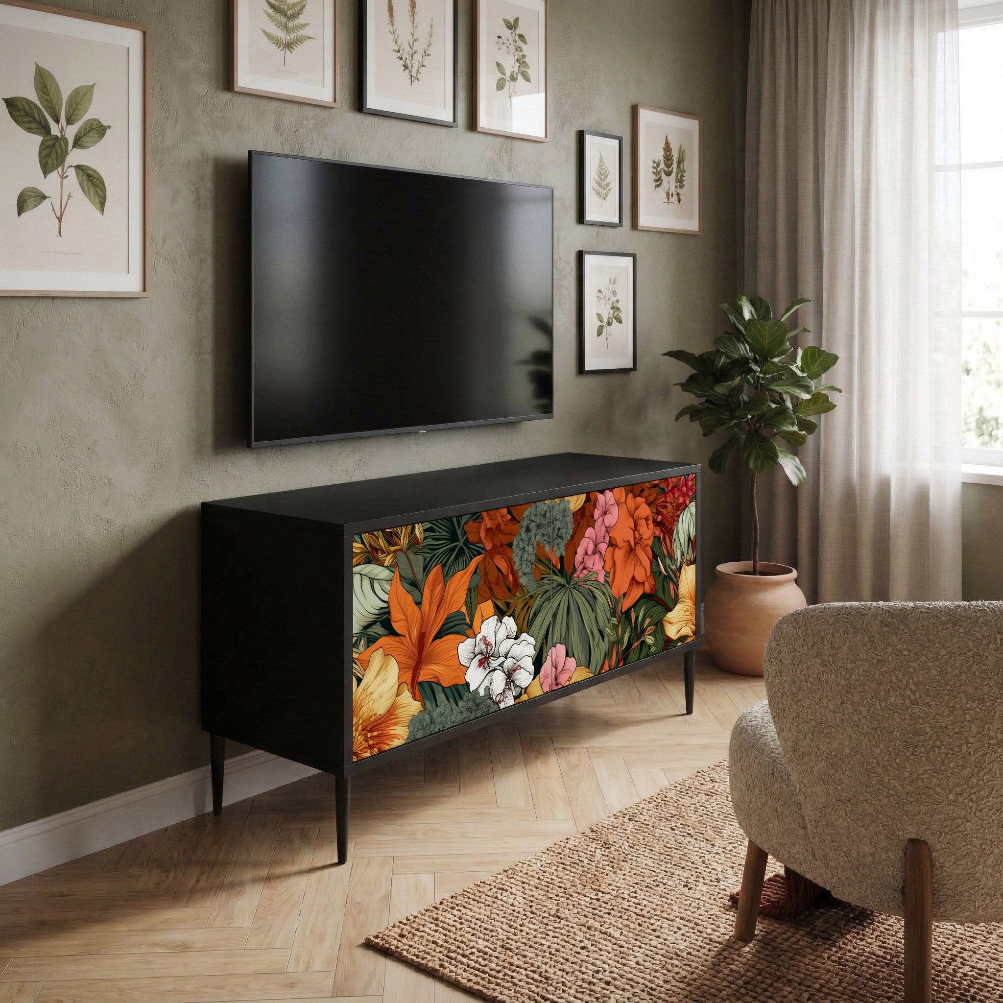 RADIANT FLORA Kompaktowa szafka RTV 2-drzwiowa