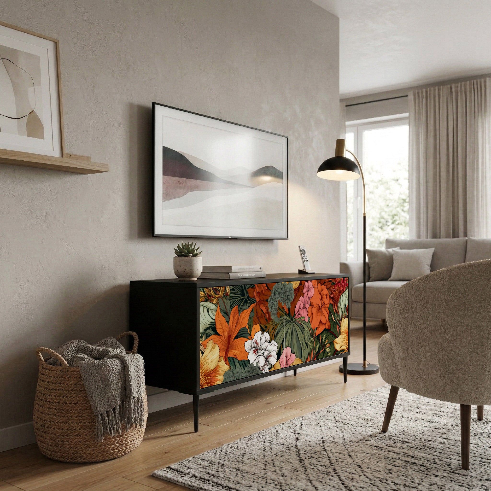 RADIANT FLORA Kompaktowa szafka RTV 2-drzwiowa