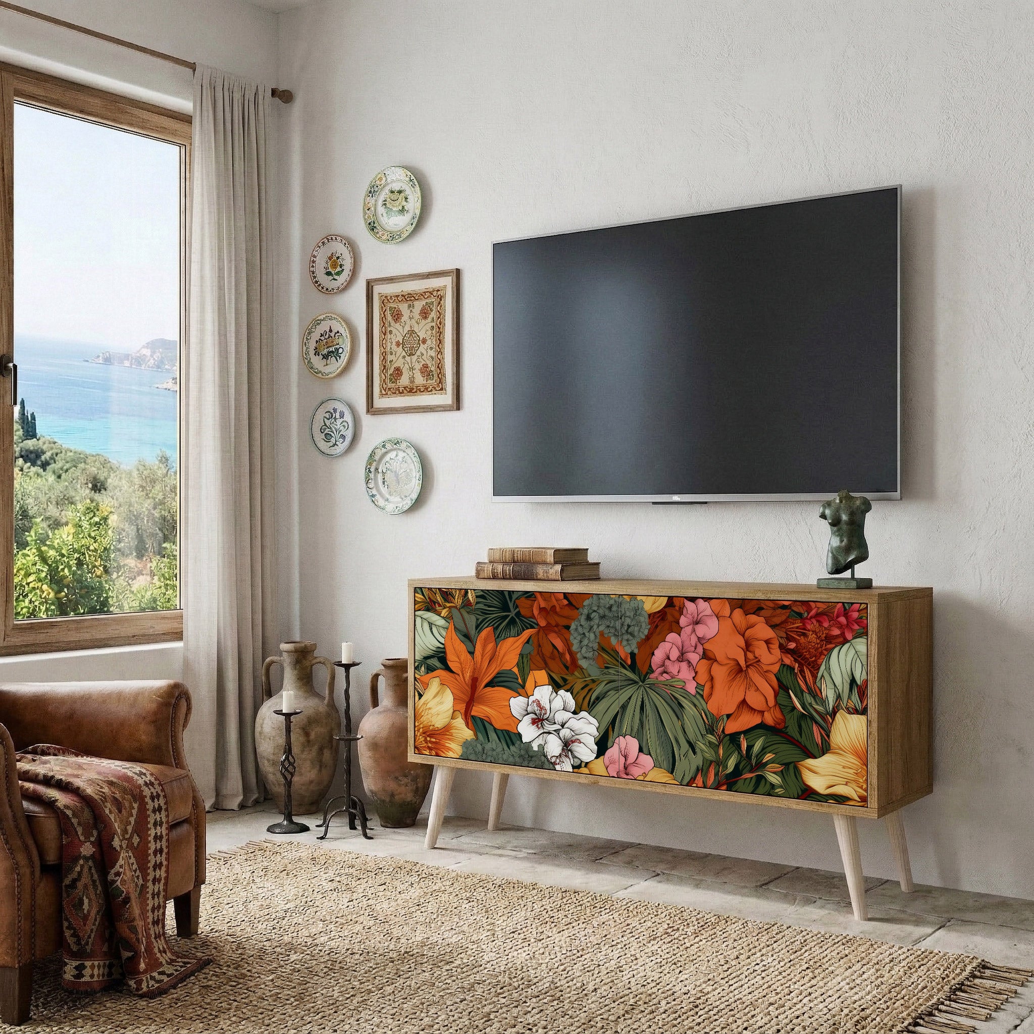 RADIANT FLORA Kompaktowa szafka RTV 2-drzwiowa