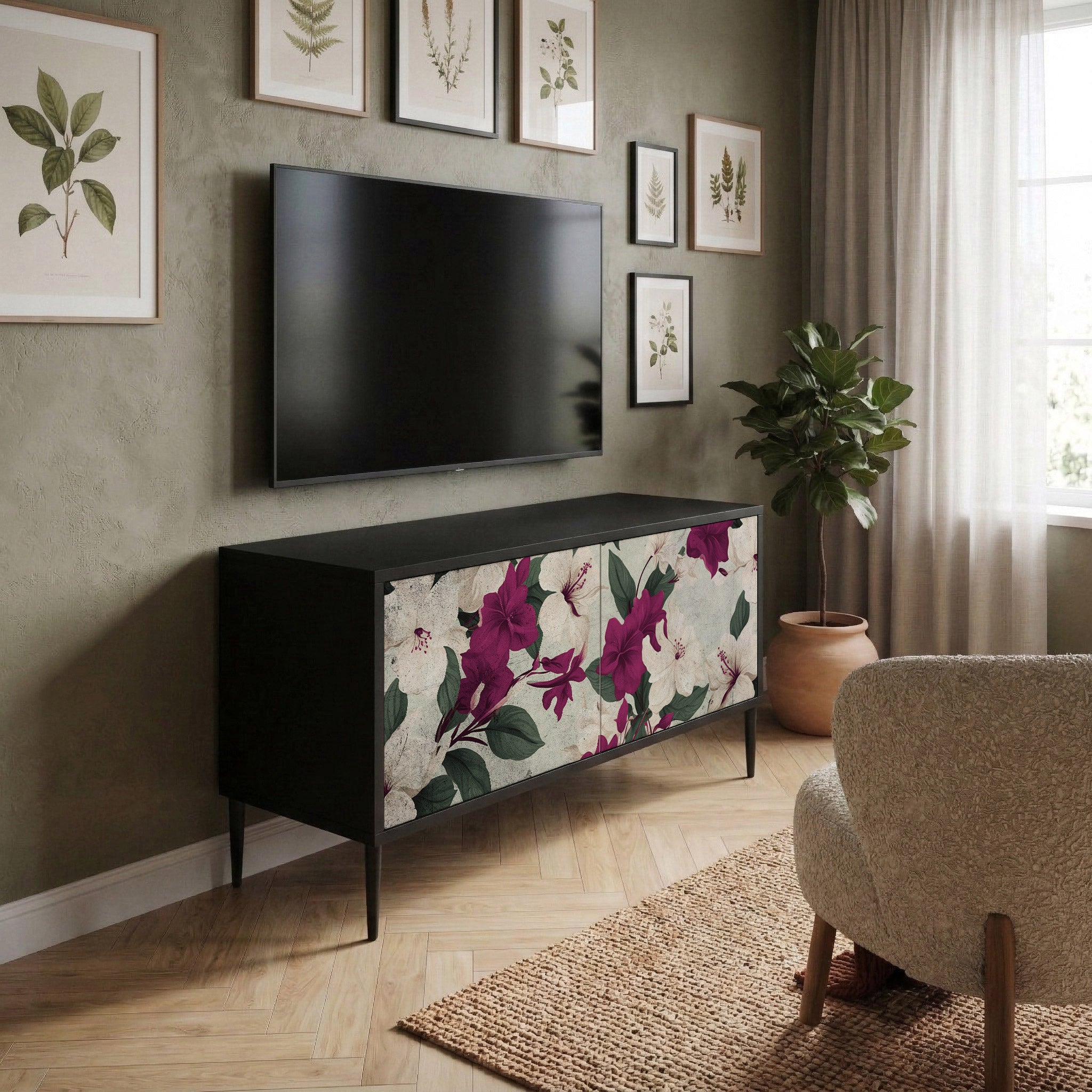 FLOWERET DREAM Kompaktowa szafka RTV 2-drzwiowa