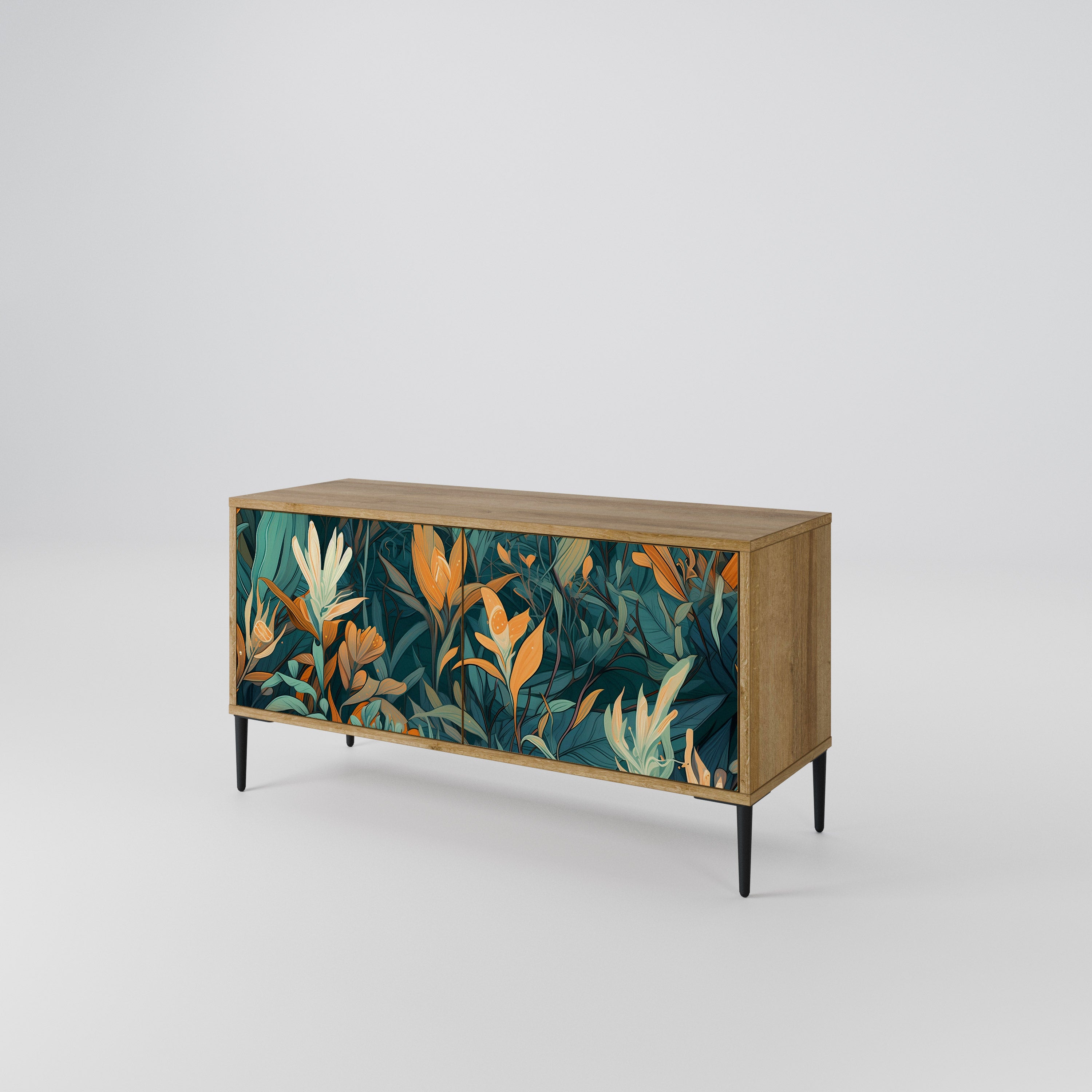 FLORAL SERENITY Kompaktowa szafka RTV 2-drzwiowa